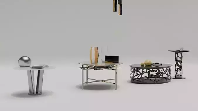 Tables and lamp