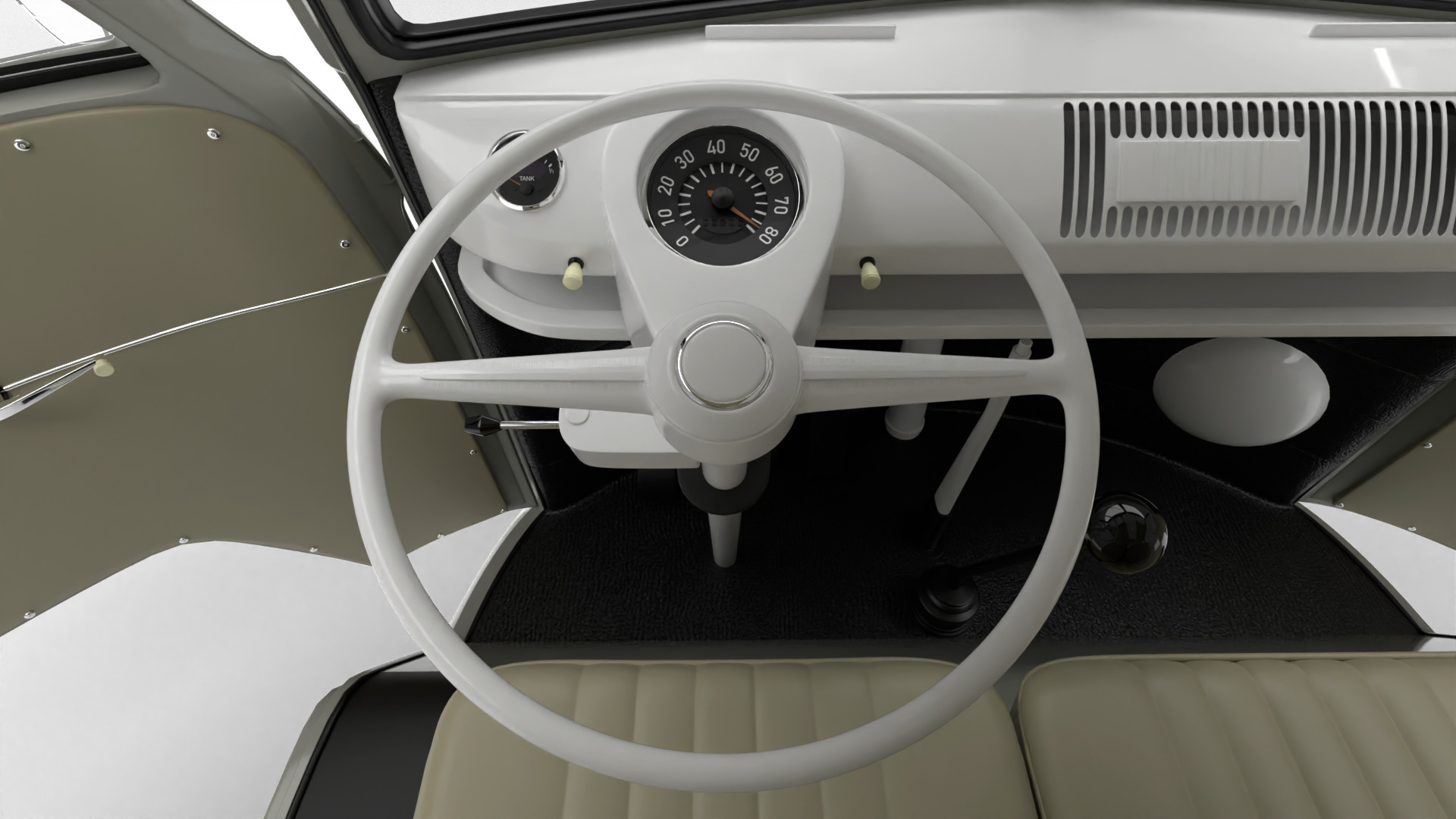 Volkswagen T1 Panel Van 1950 HQ 3d model 3D model_22
