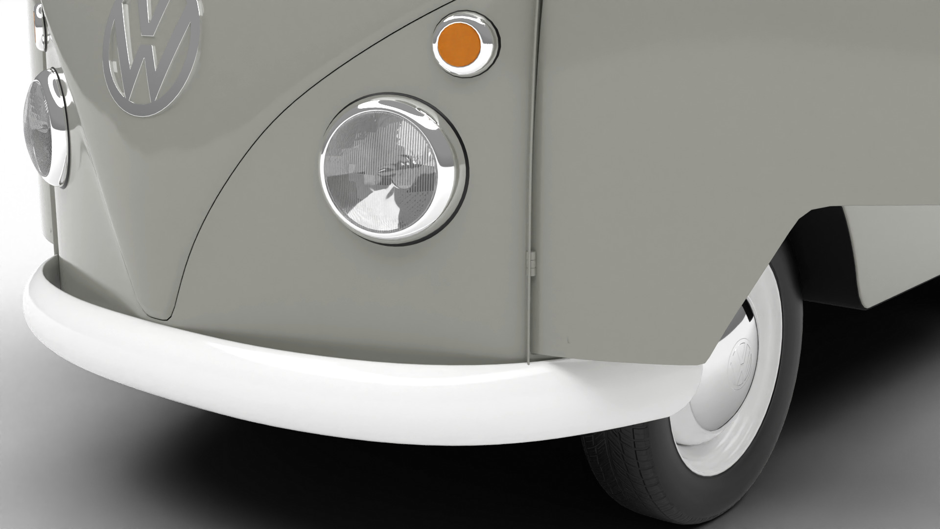 Volkswagen T1 Panel Van 1950 HQ 3d model 3D model_16