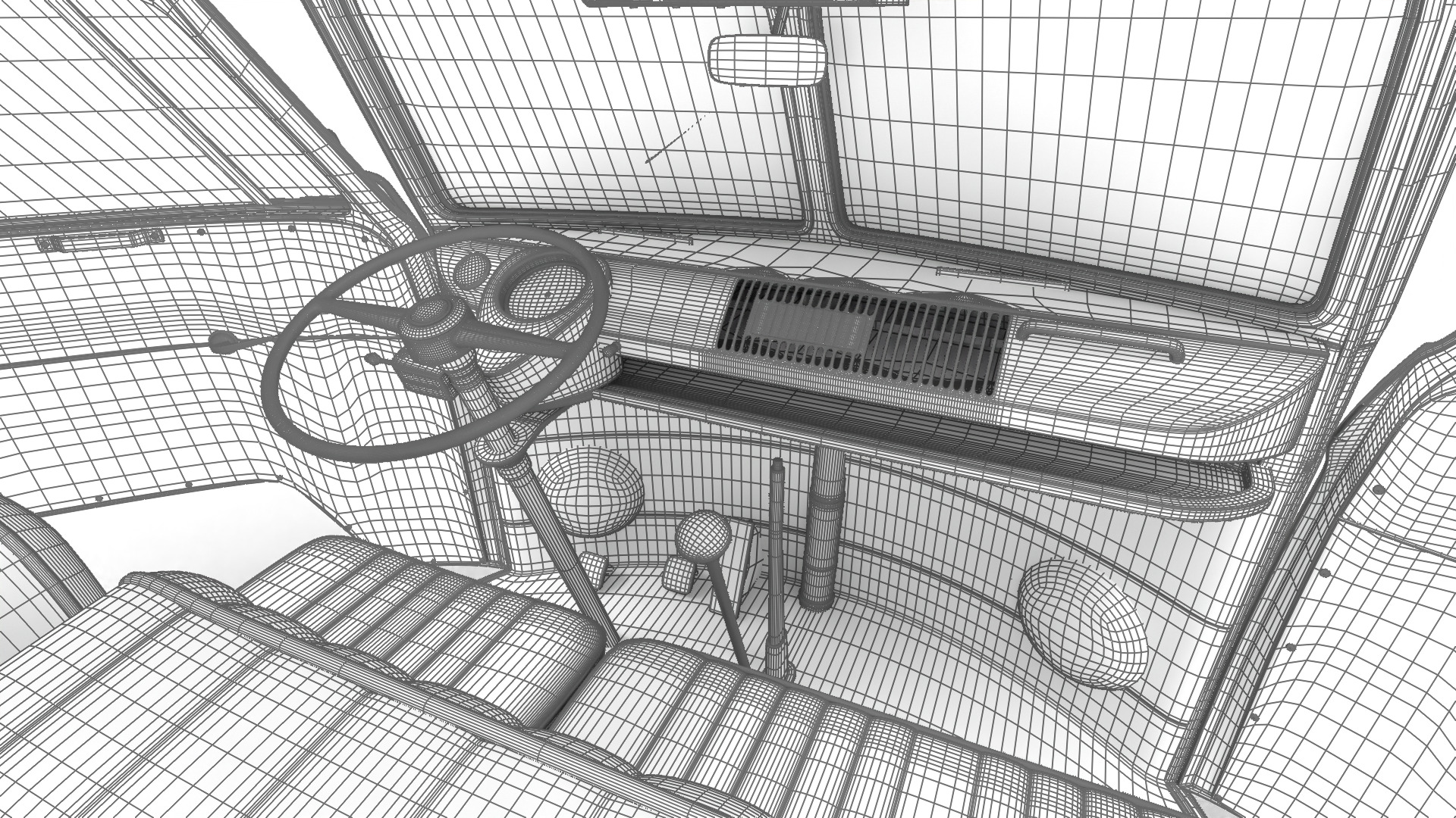 Volkswagen T1 Panel Van 1950 HQ 3d model 3D model_44