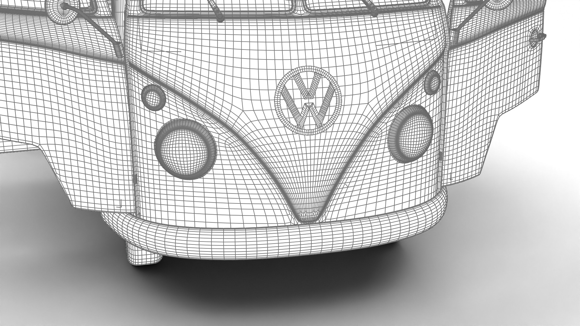 Volkswagen T1 Panel Van 1950 HQ 3d model 3D model_31