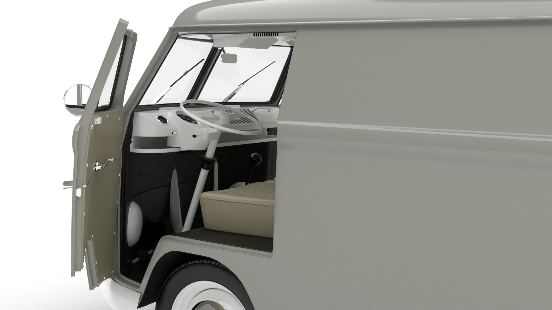 Volkswagen T1 Panel Van 1950 HQ 3d model 3D model_15