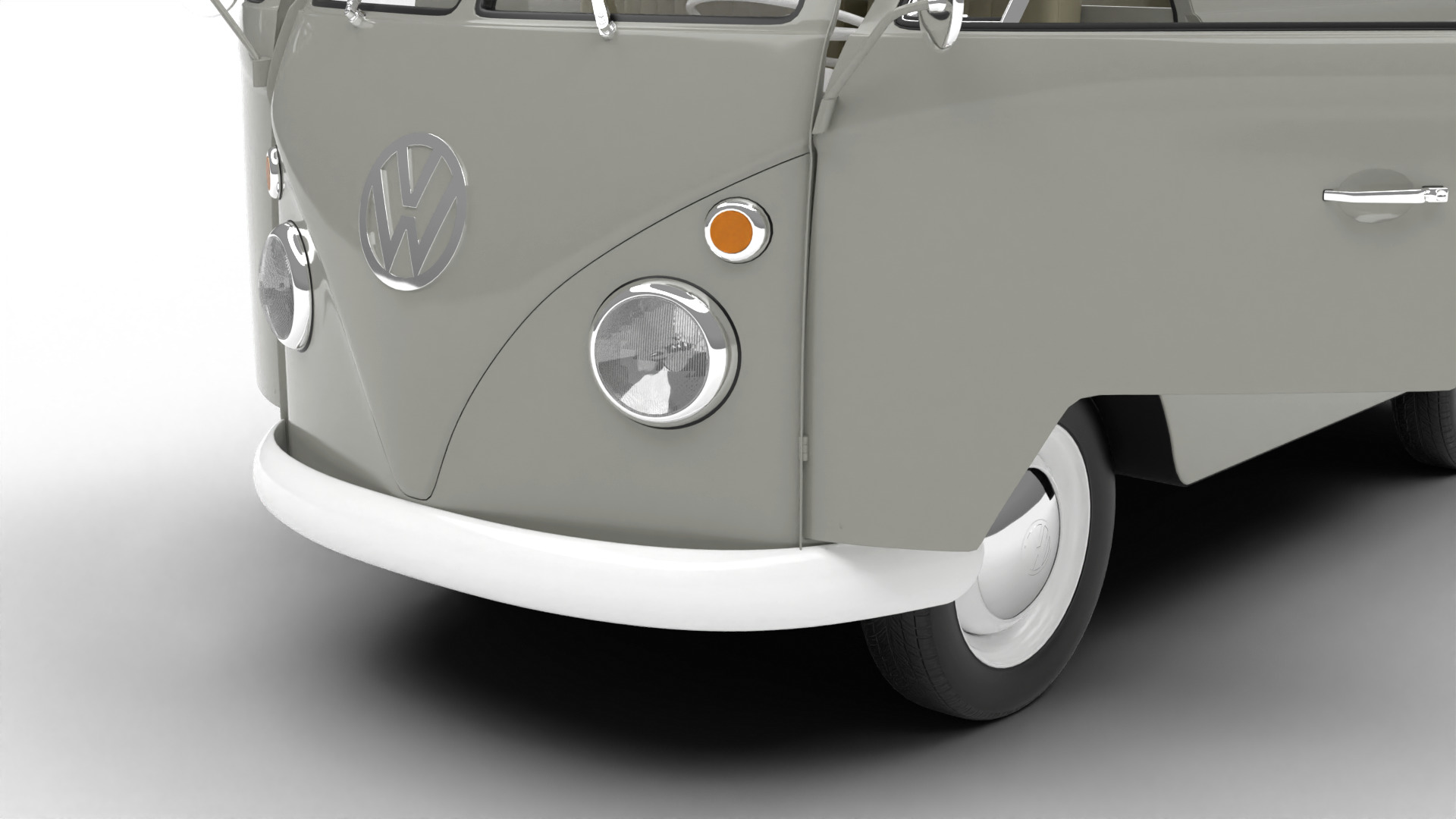 Volkswagen T1 Panel Van 1950 HQ 3d model 3D model_2