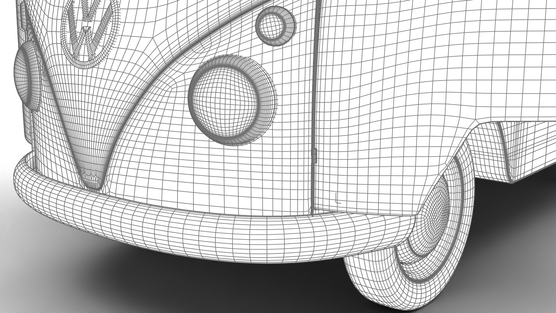 Volkswagen T1 Panel Van 1950 HQ 3d model 3D model_41