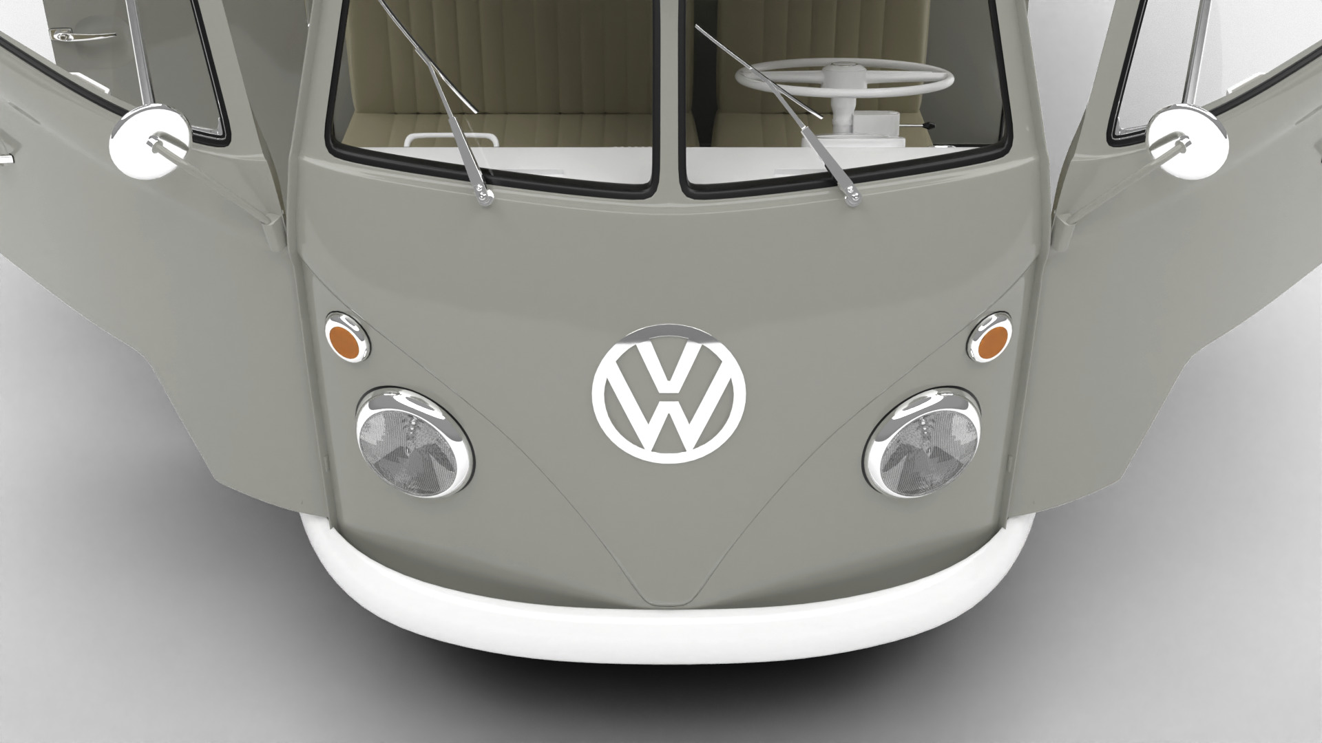 Volkswagen T1 Panel Van 1950 HQ 3d model 3D model_17