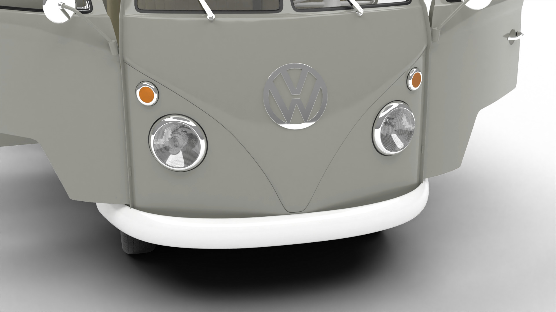 Volkswagen T1 Panel Van 1950 HQ 3d model 3D model_6