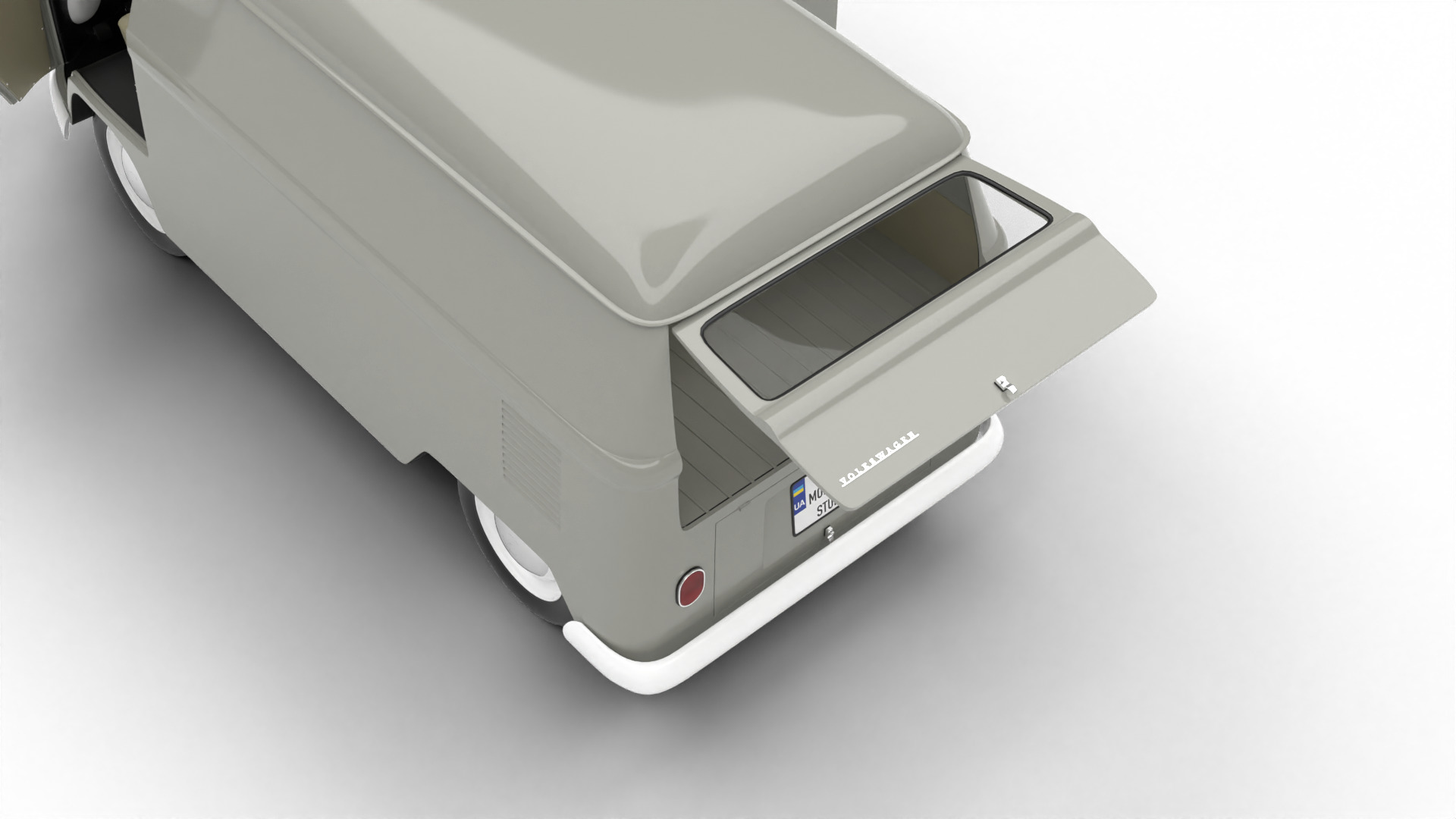 Volkswagen T1 Panel Van 1950 HQ 3d model 3D model_9