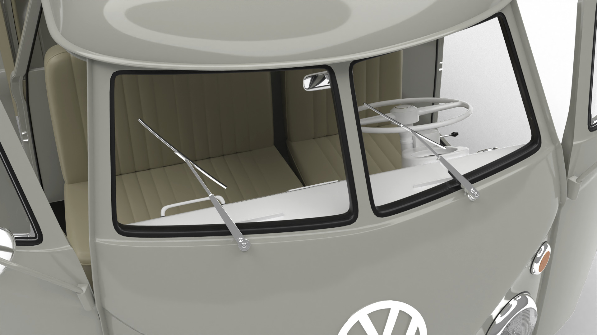 Volkswagen T1 Panel Van 1950 HQ 3d model 3D model_5