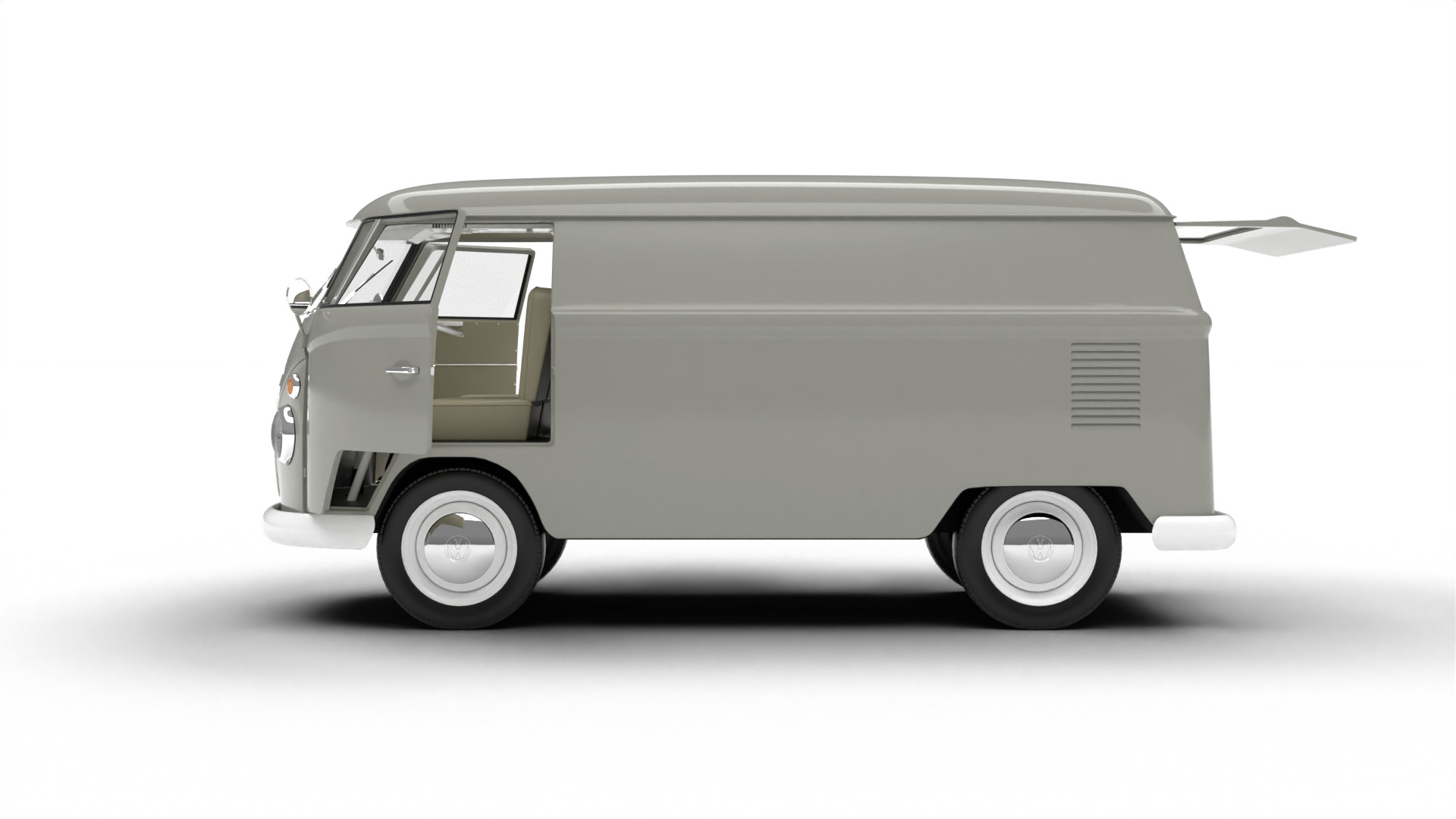 Volkswagen T1 Panel Van 1950 HQ 3d model 3D model_10