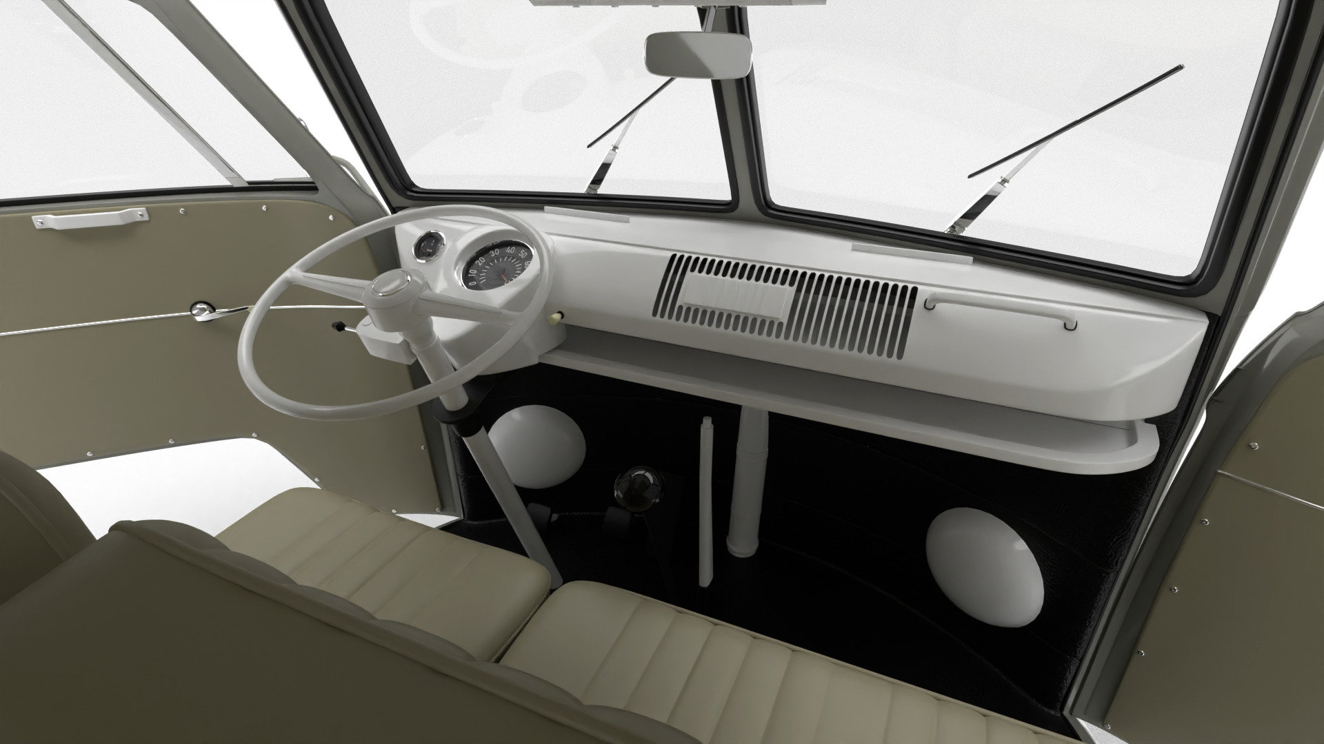 Volkswagen T1 Panel Van 1950 HQ 3d model 3D model_19