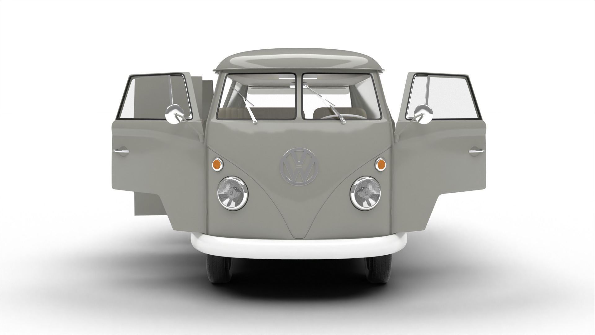 Volkswagen T1 Panel Van 1950 HQ 3d model 3D model_12