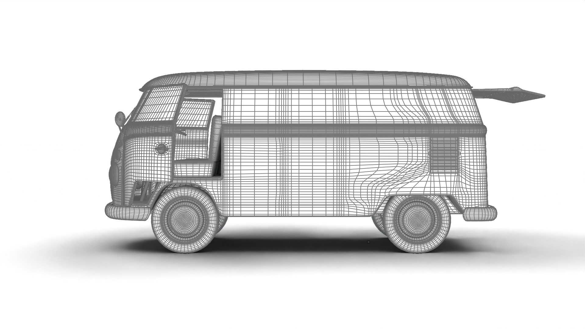 Volkswagen T1 Panel Van 1950 HQ 3d model 3D model_35