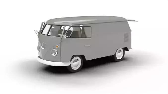 Volkswagen T1 Panel Van 1950 HQ 3d model 3D model
