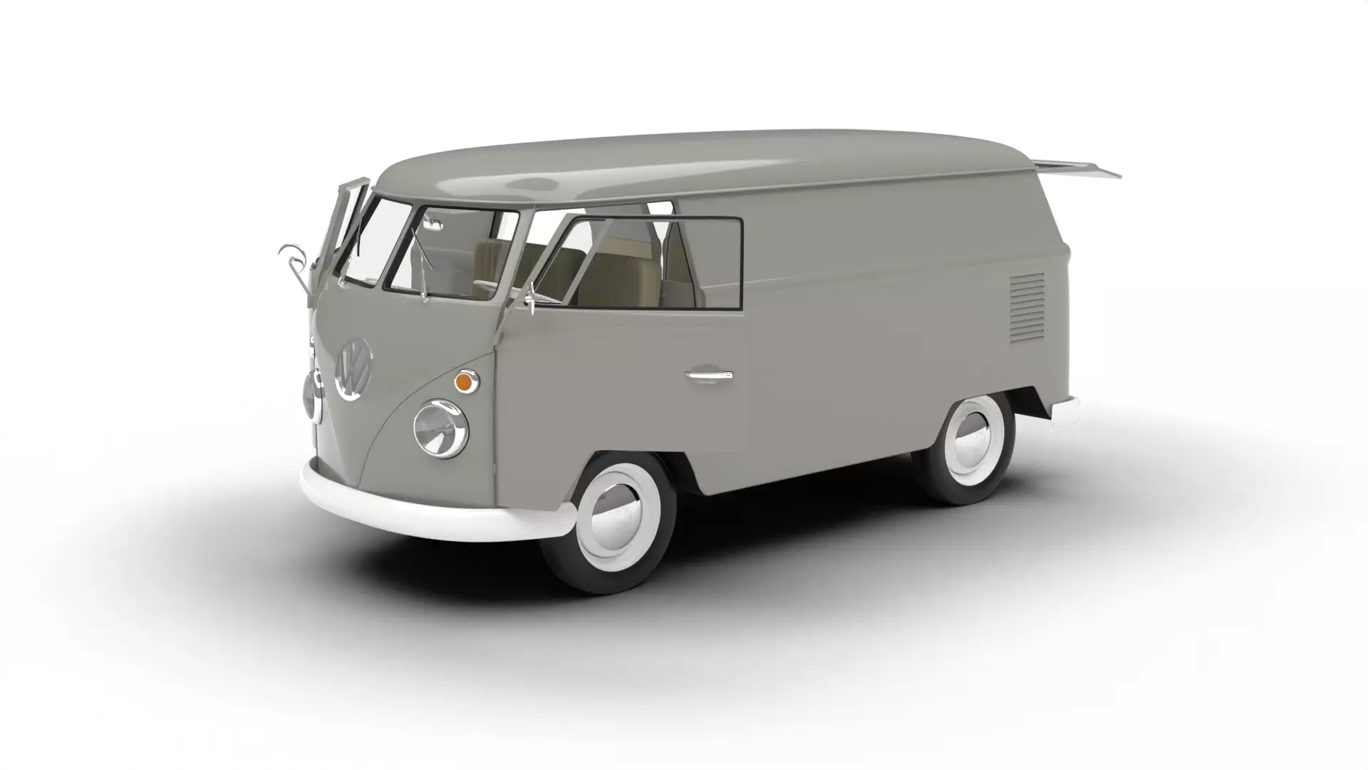 Volkswagen T1 Panel Van 1950 HQ 3d model 3D model_0