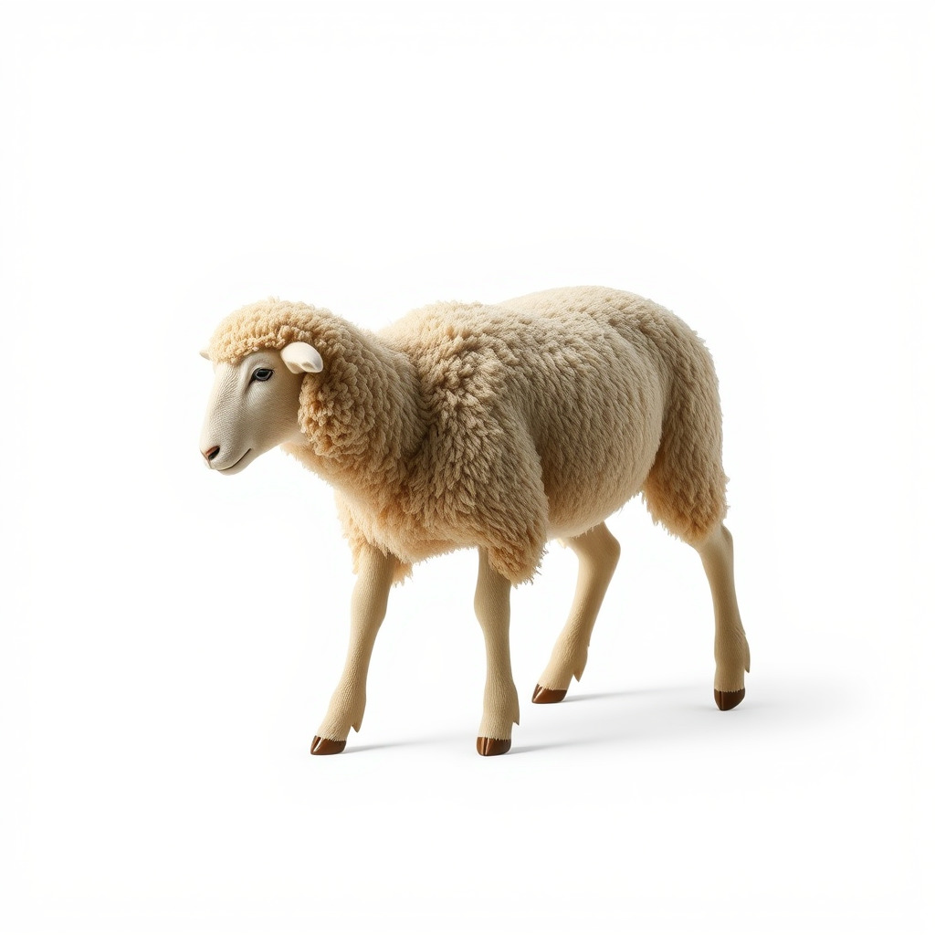 Fluffy Sheep Grazing Stance model pack Low-poly 3D model_3