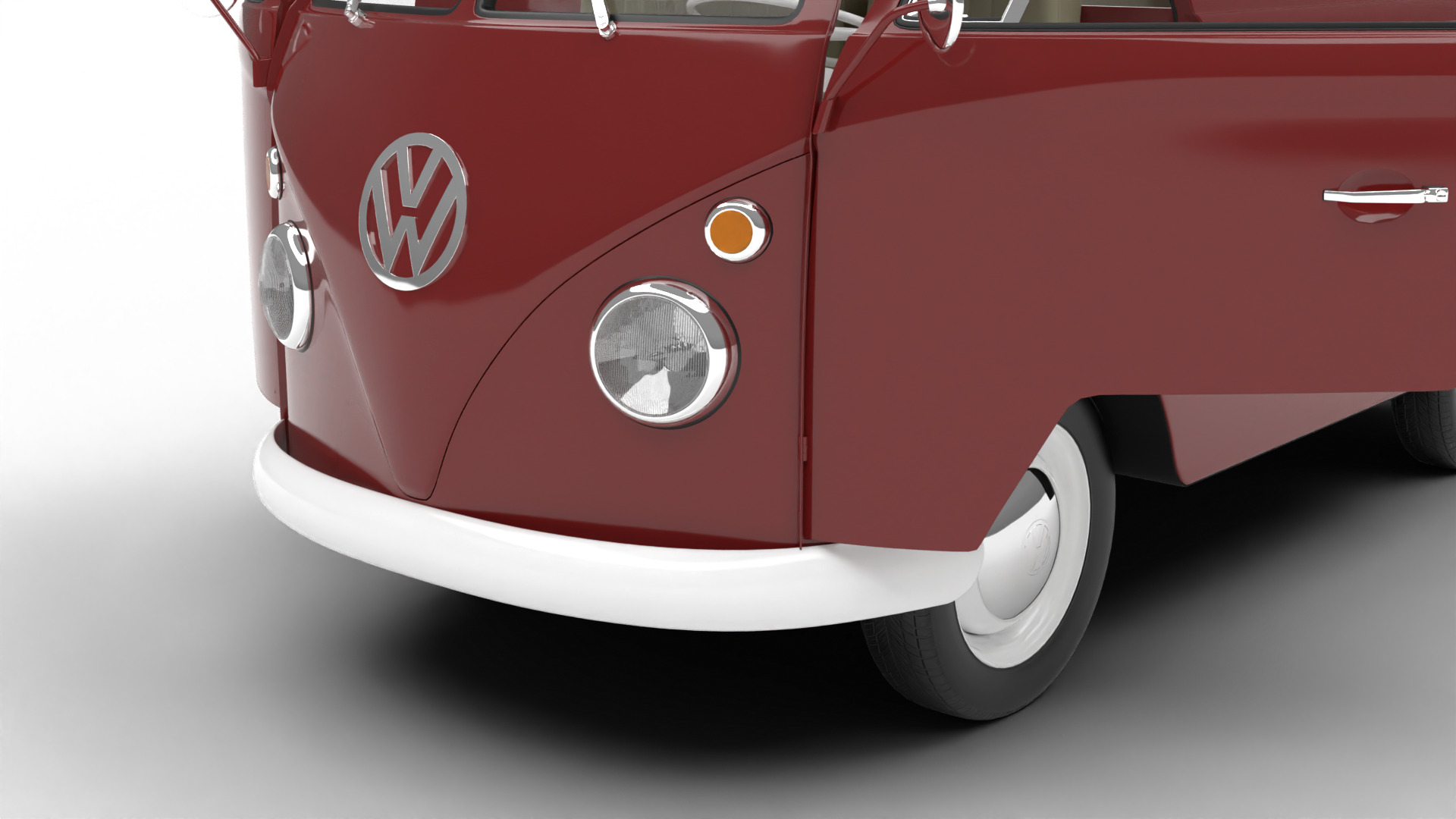 Volkswagen T1 Panel Van 1950 HQ 3d model 3D model_2