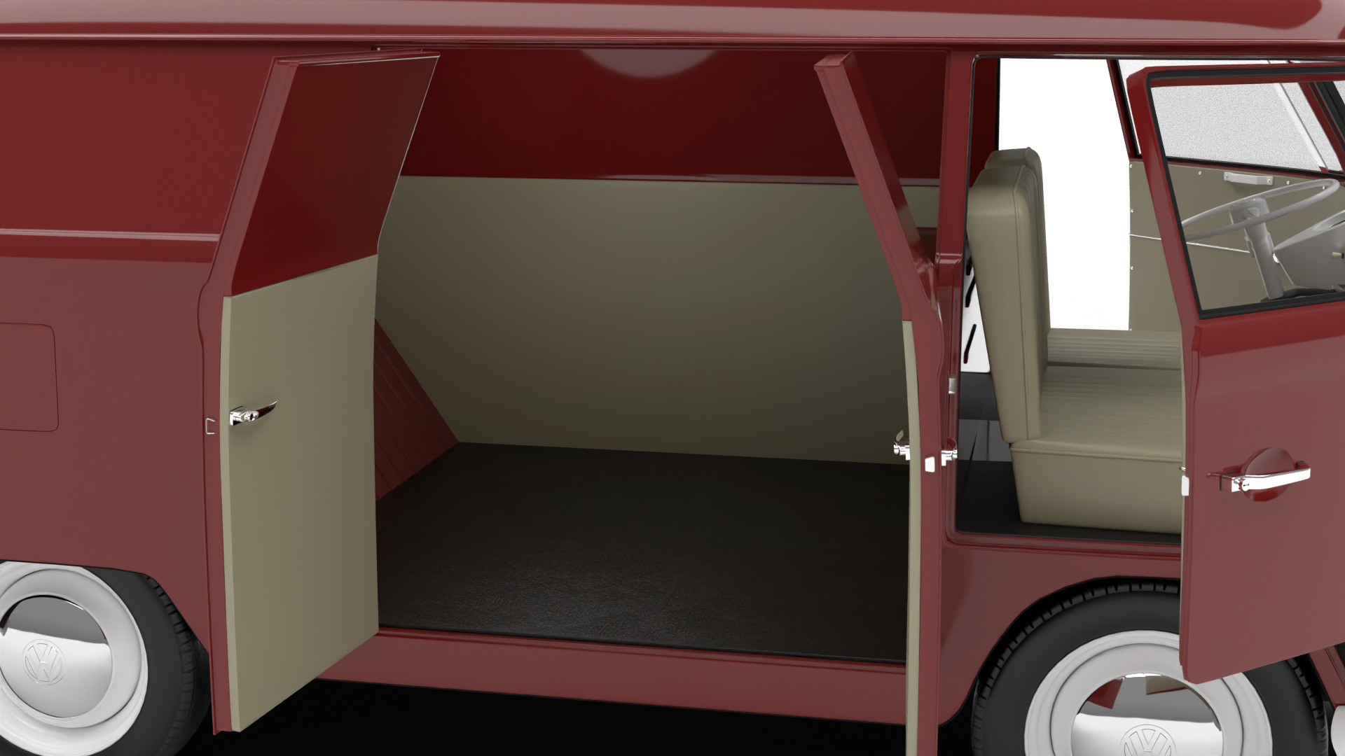 Volkswagen T1 Panel Van 1950 HQ 3d model 3D model_18