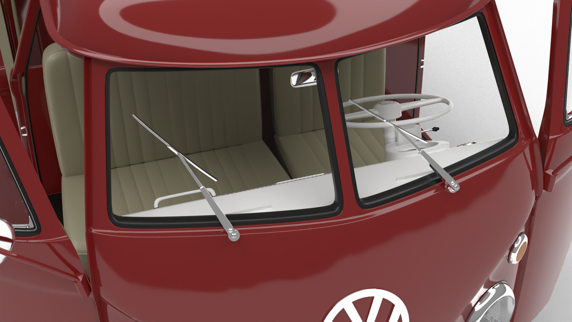 Volkswagen T1 Panel Van 1950 HQ 3d model 3D model_5