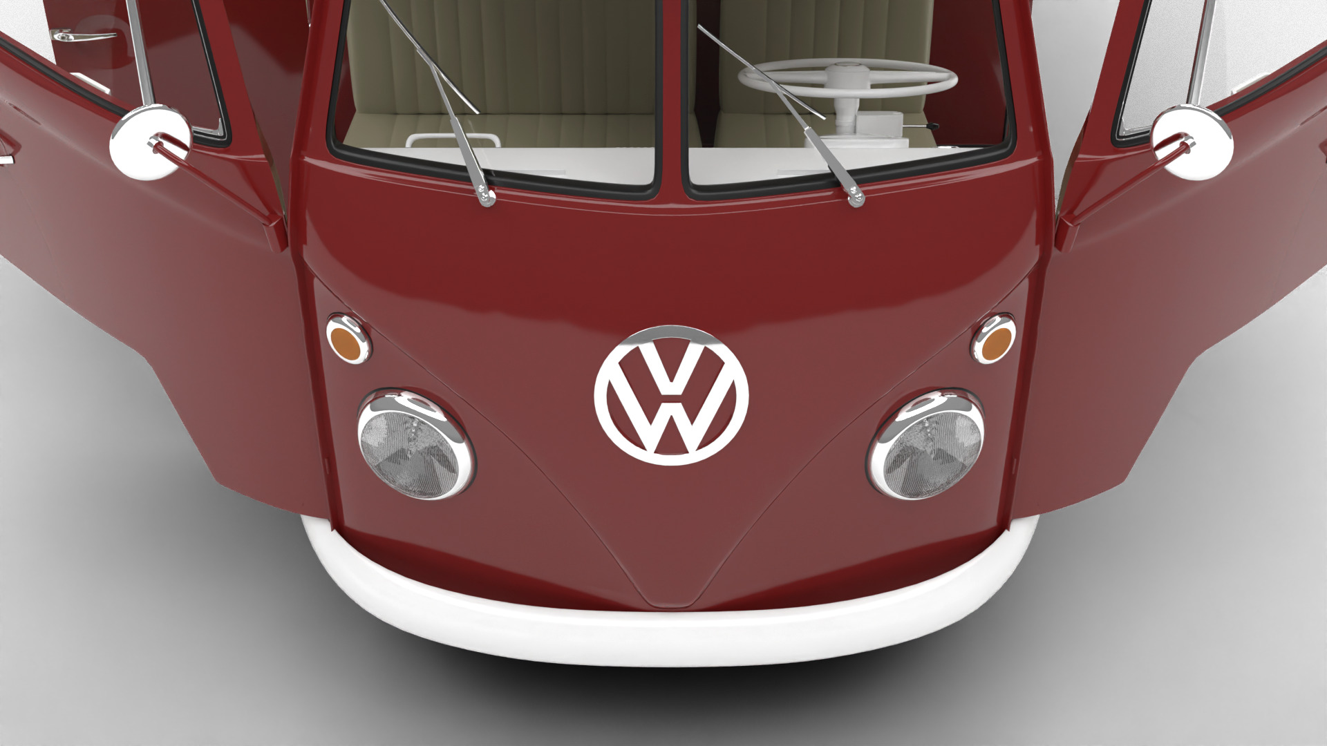 Volkswagen T1 Panel Van 1950 HQ 3d model 3D model_17
