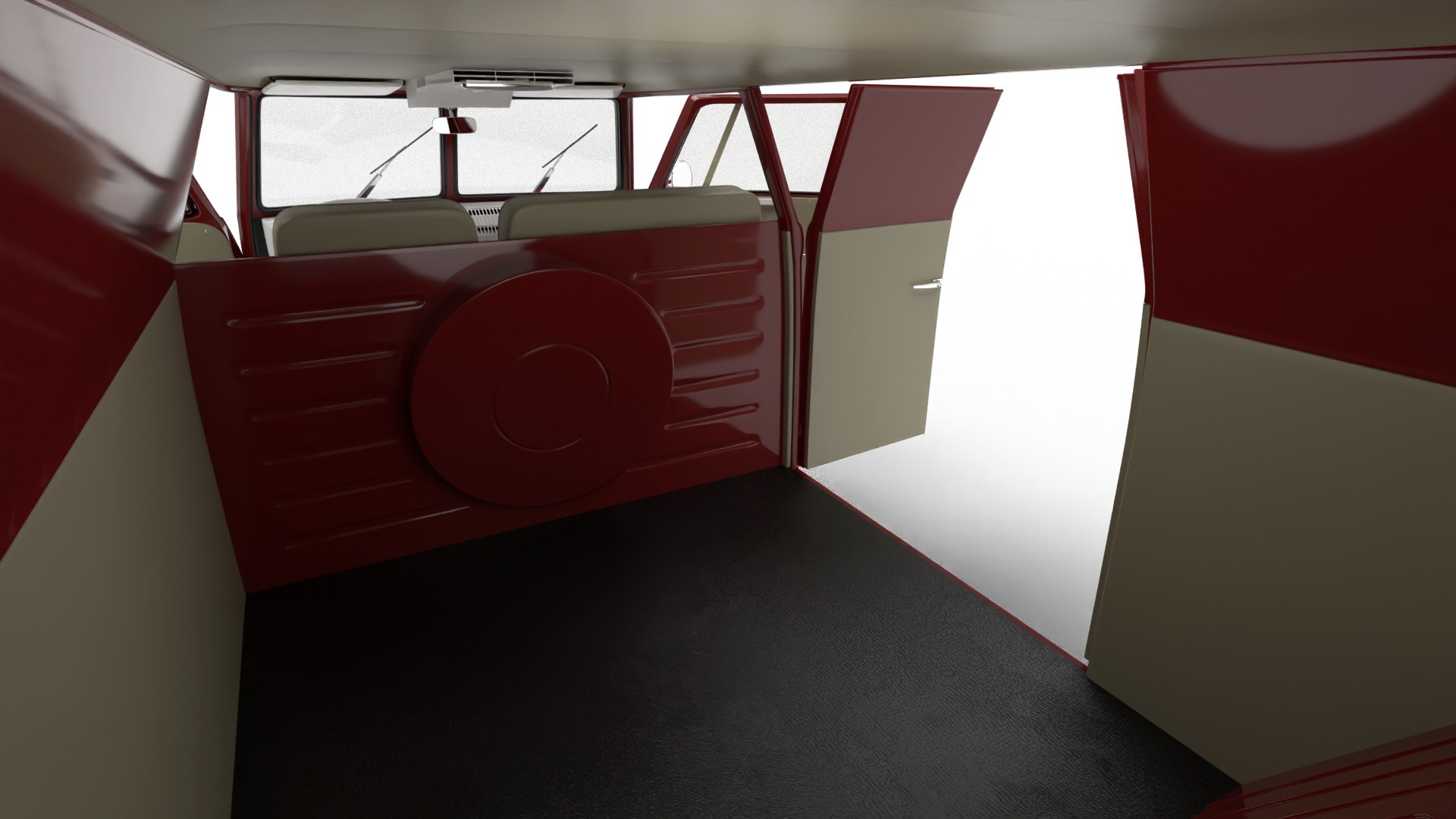Volkswagen T1 Panel Van 1950 HQ 3d model 3D model_21
