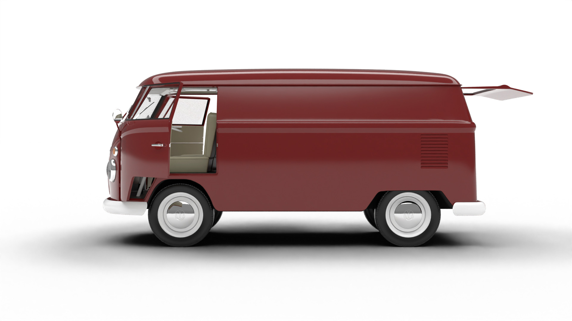 Volkswagen T1 Panel Van 1950 HQ 3d model 3D model_10