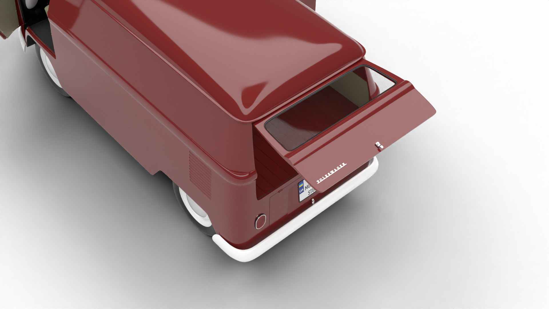 Volkswagen T1 Panel Van 1950 HQ 3d model 3D model_9