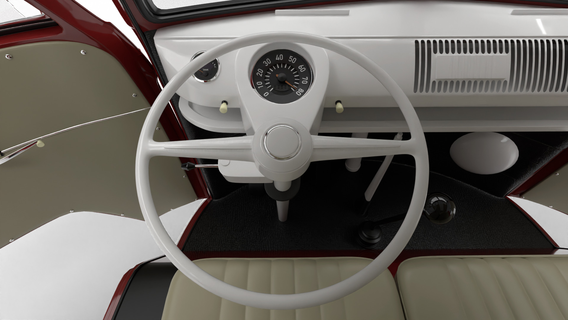 Volkswagen T1 Panel Van 1950 HQ 3d model 3D model_22