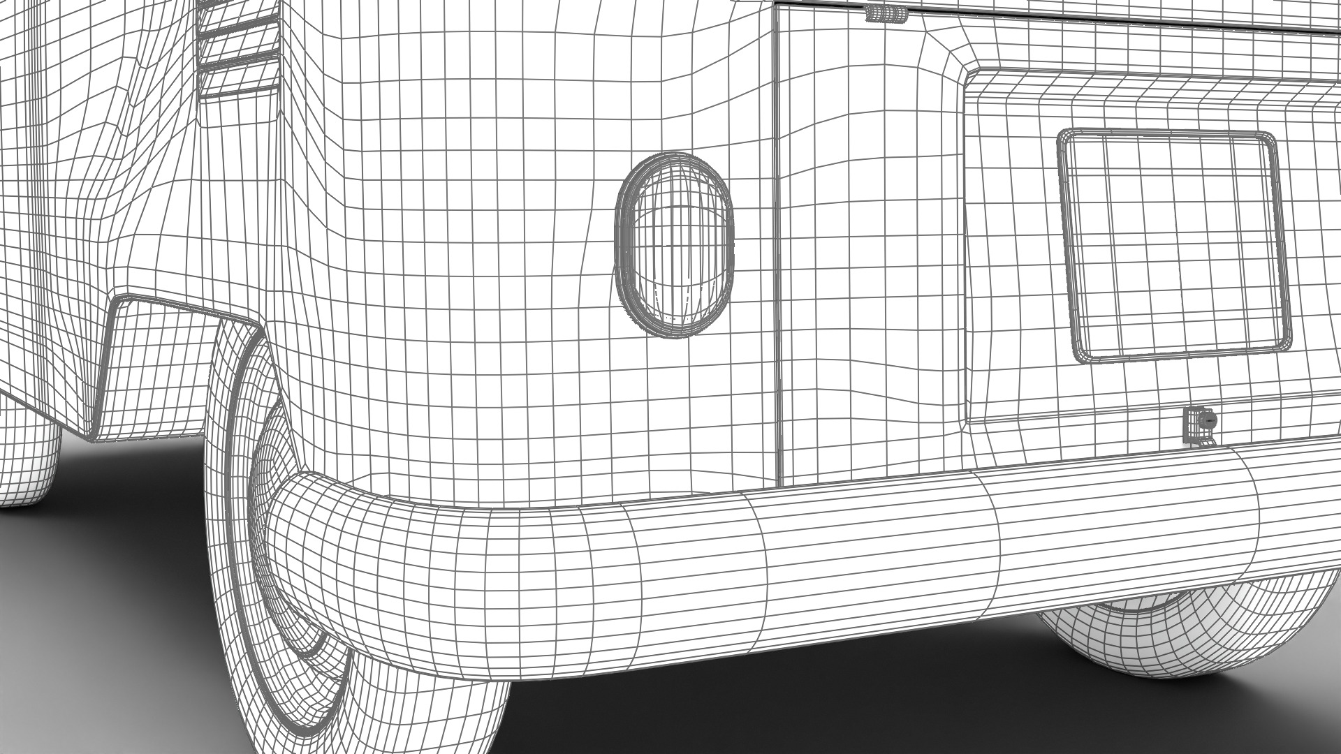Volkswagen T1 Panel Van 1950 HQ 3d model 3D model_39