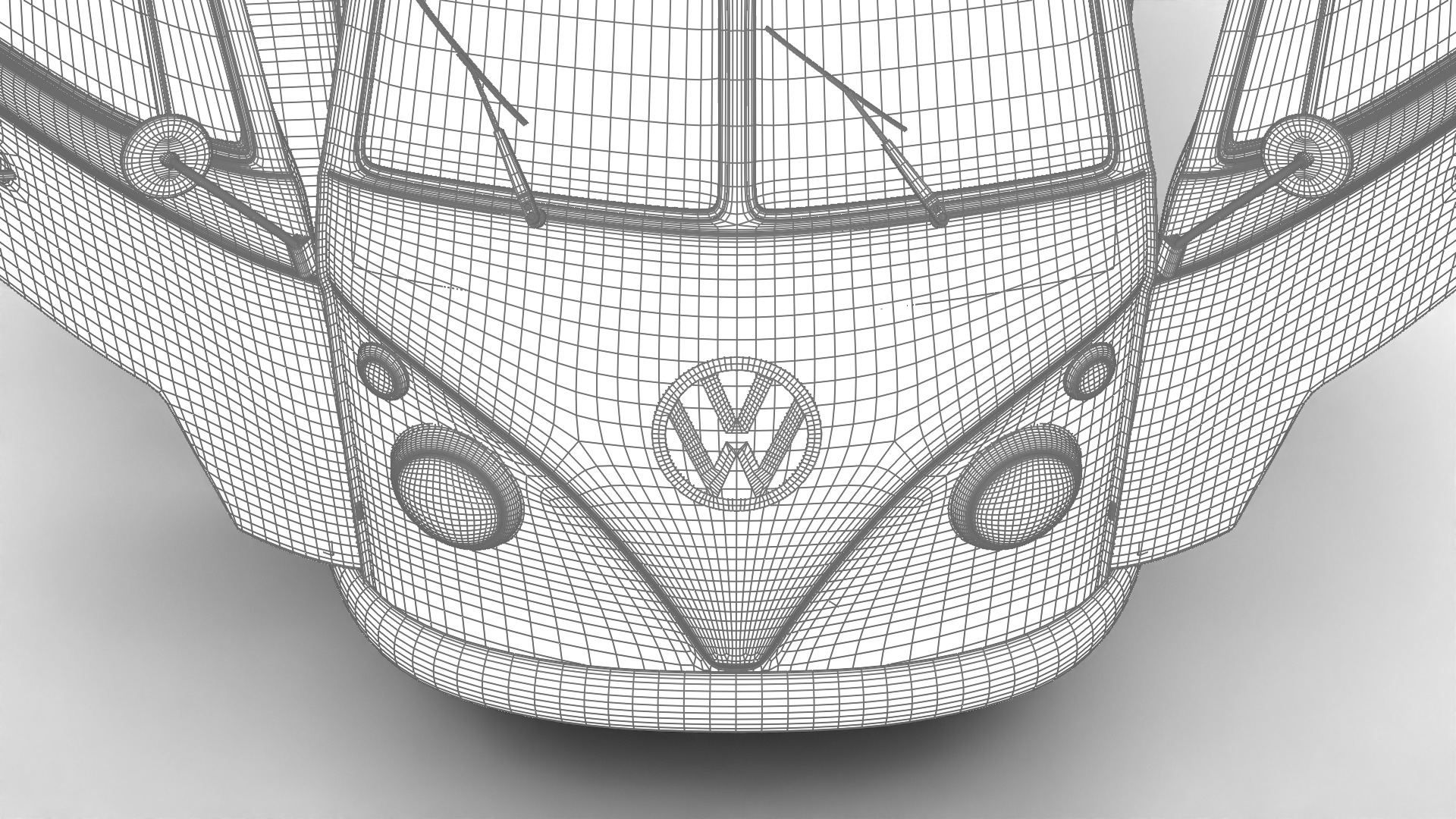 Volkswagen T1 Panel Van 1950 HQ 3d model 3D model_42