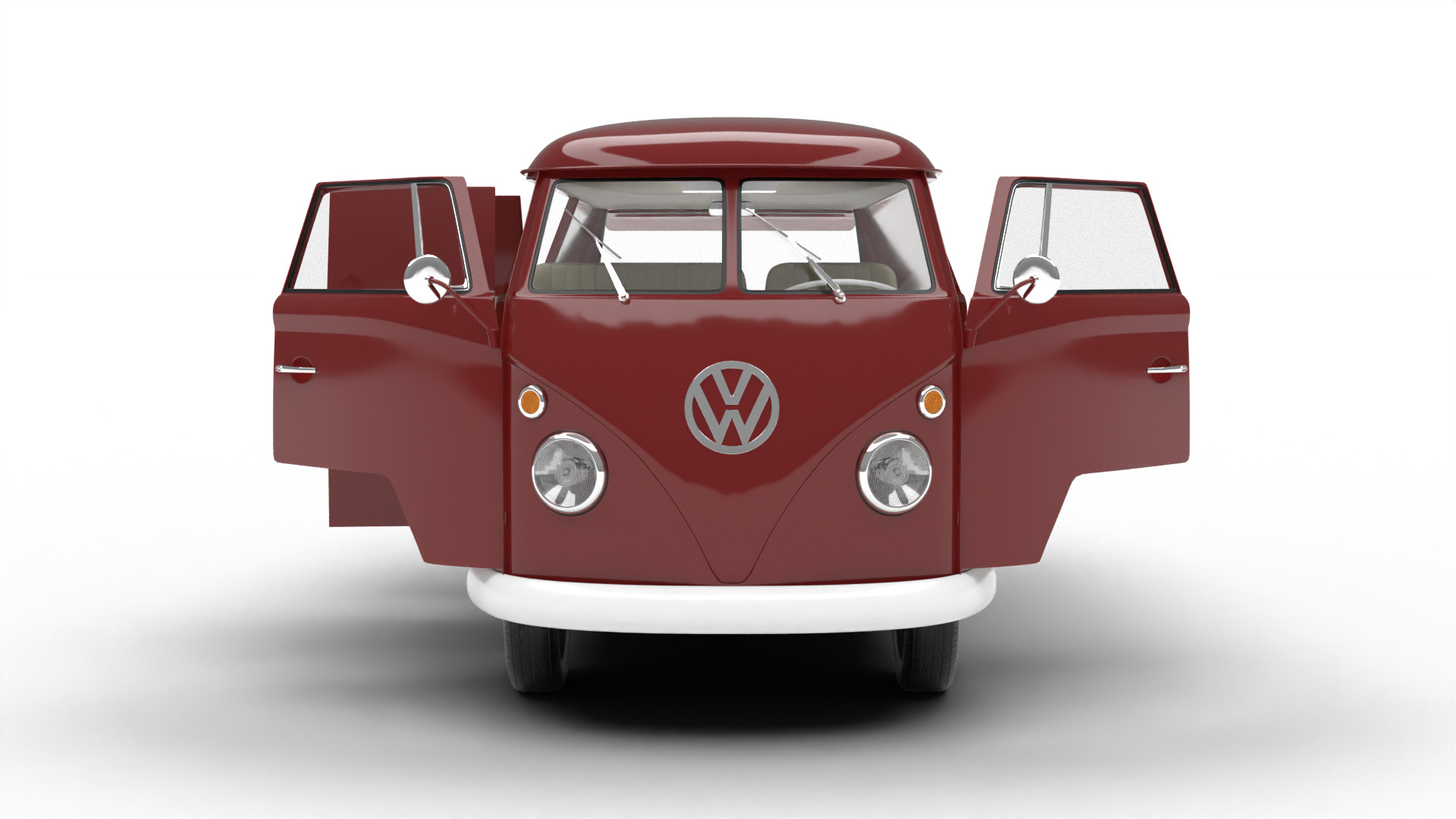 Volkswagen T1 Panel Van 1950 HQ 3d model 3D model_12