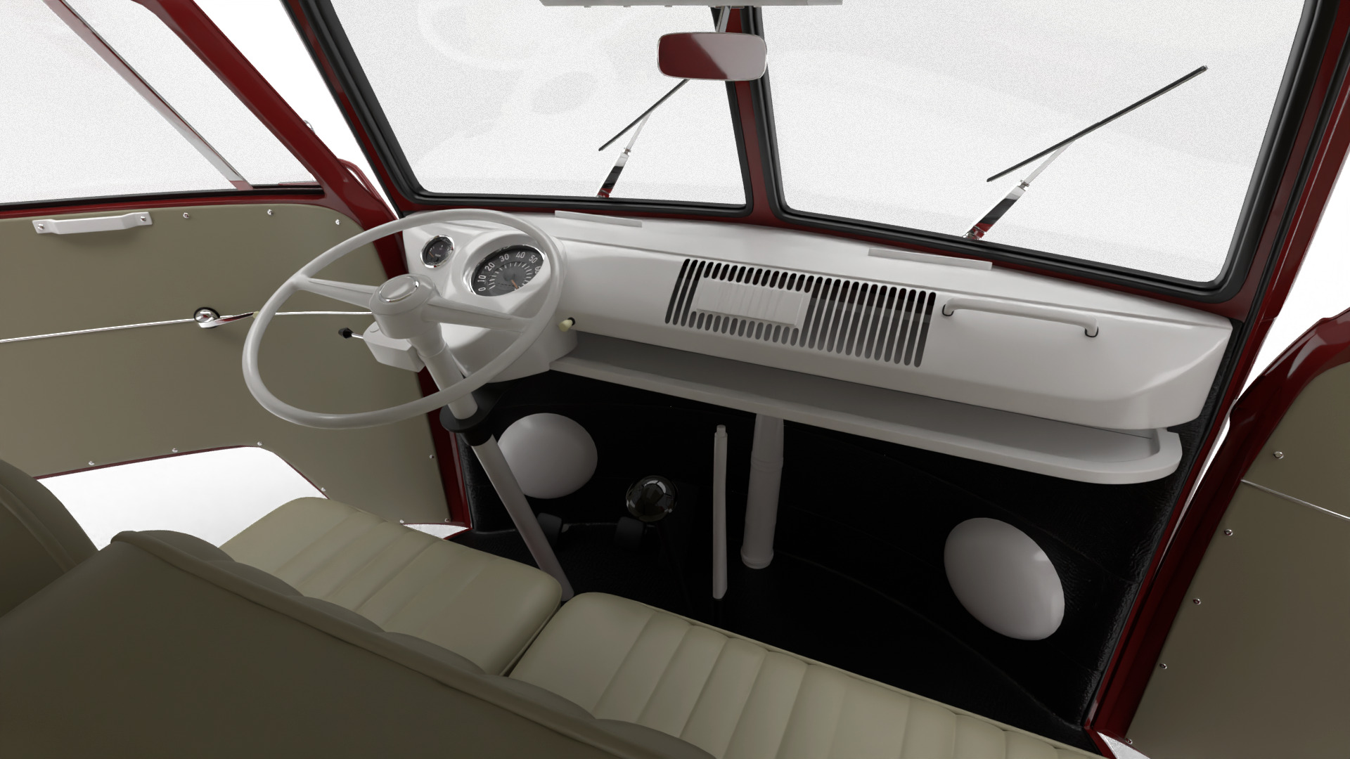 Volkswagen T1 Panel Van 1950 HQ 3d model 3D model_19