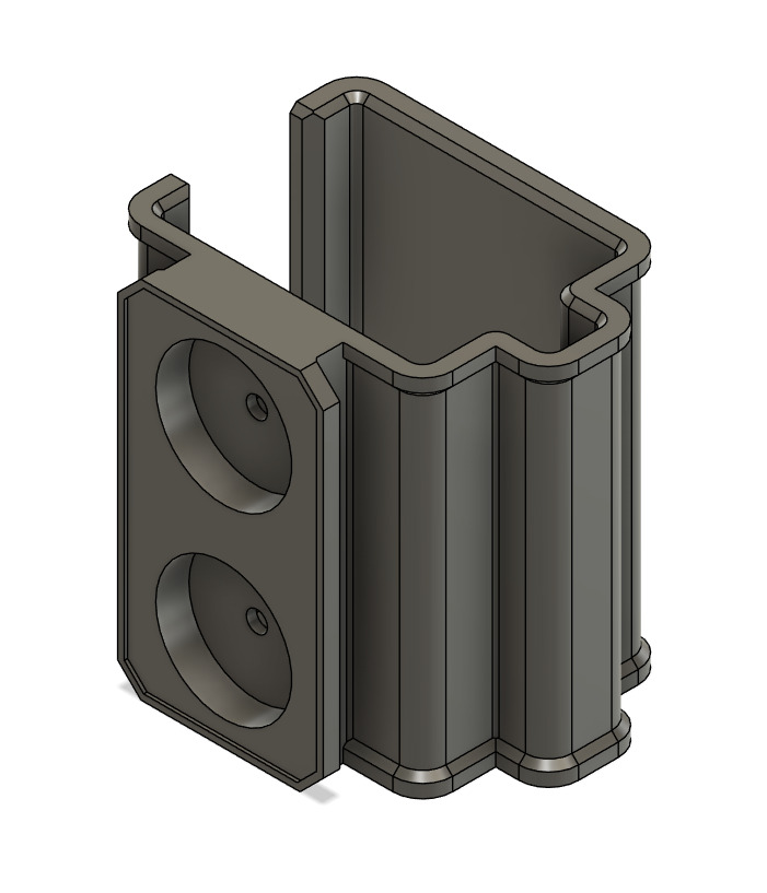 Universal magnetic pistol holder 3D print model_1