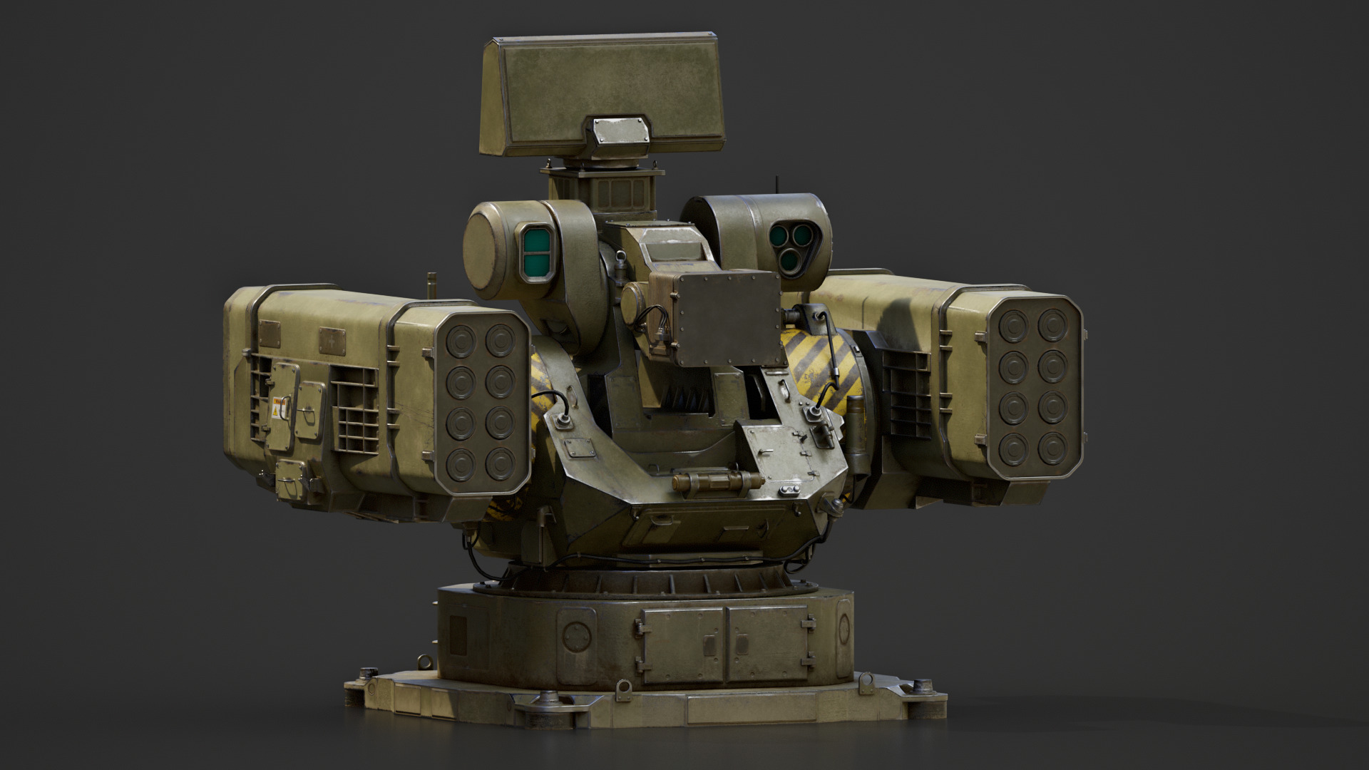 Modular Turret 3d model Low-poly 3D model_4