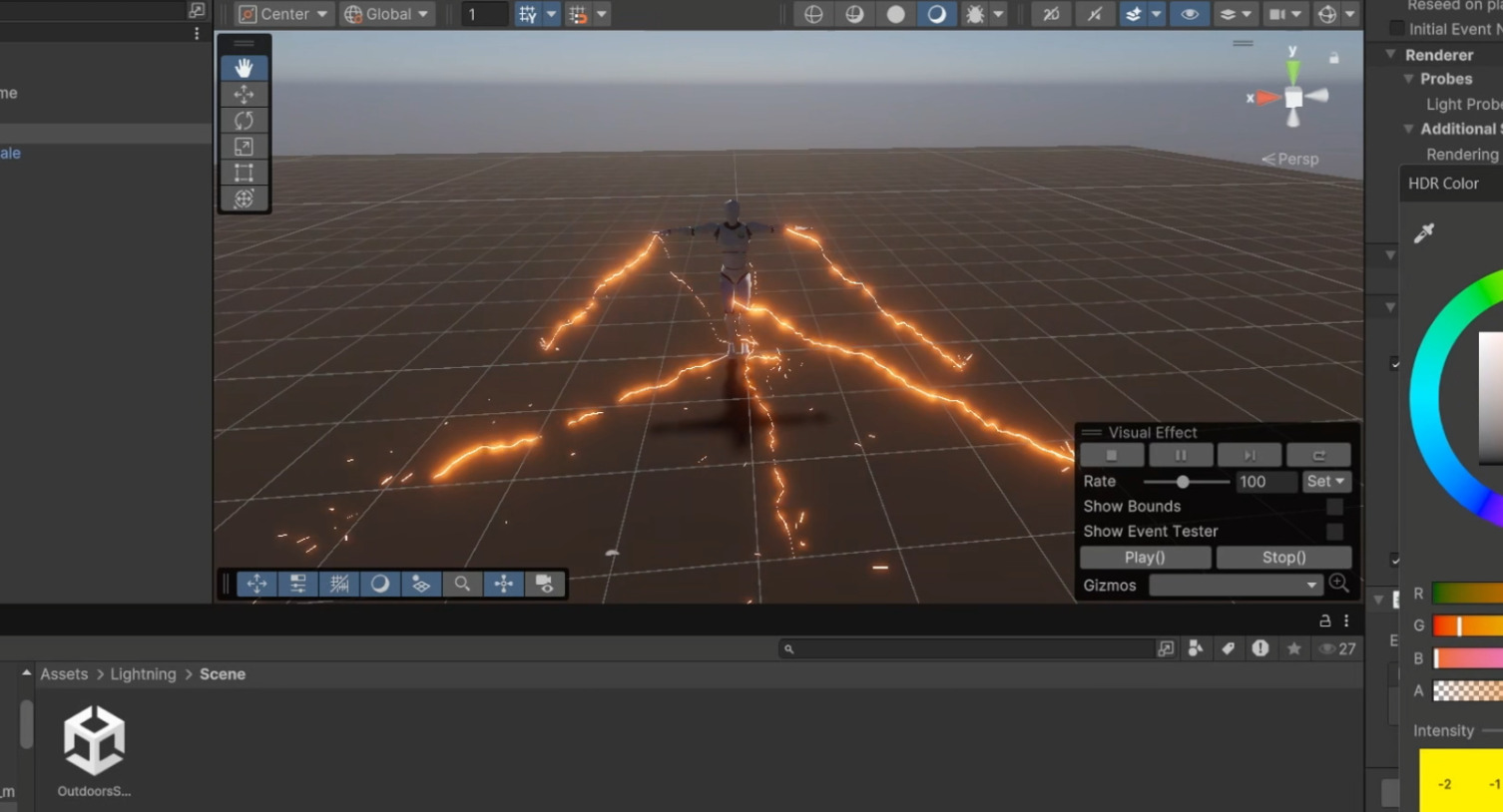 Unity VFX Graph - Electric and Collision Sparks 3D model_6