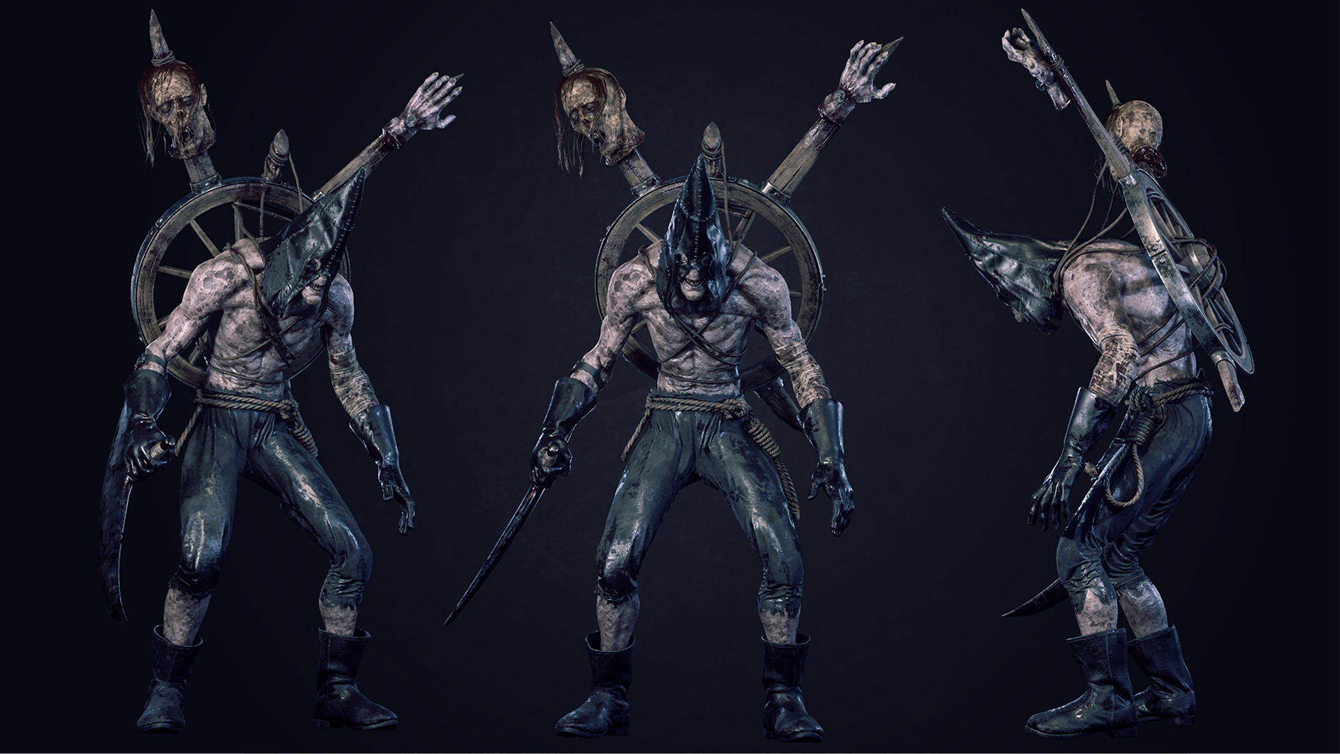 Undead Executioner - Rigged and Animated Low-poly 3D model_3