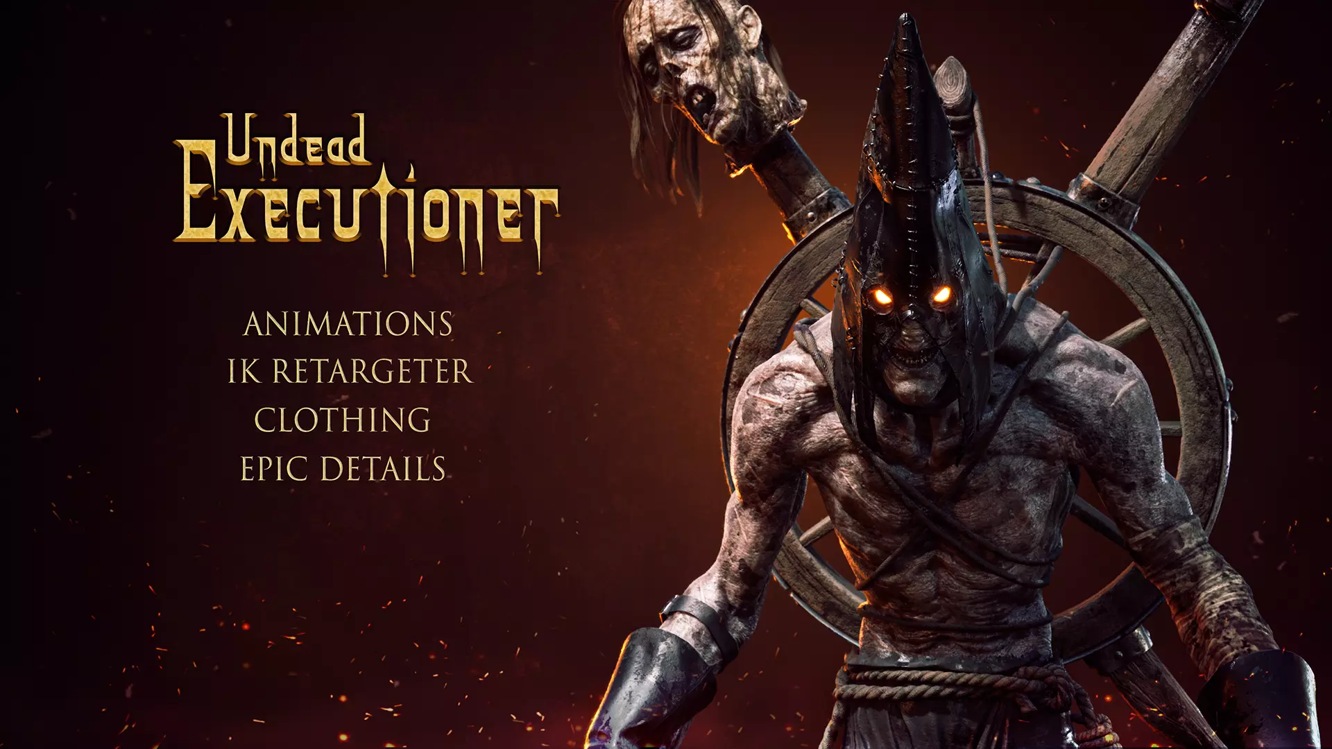 Undead Executioner - Rigged and Animated Low-poly 3D model_0