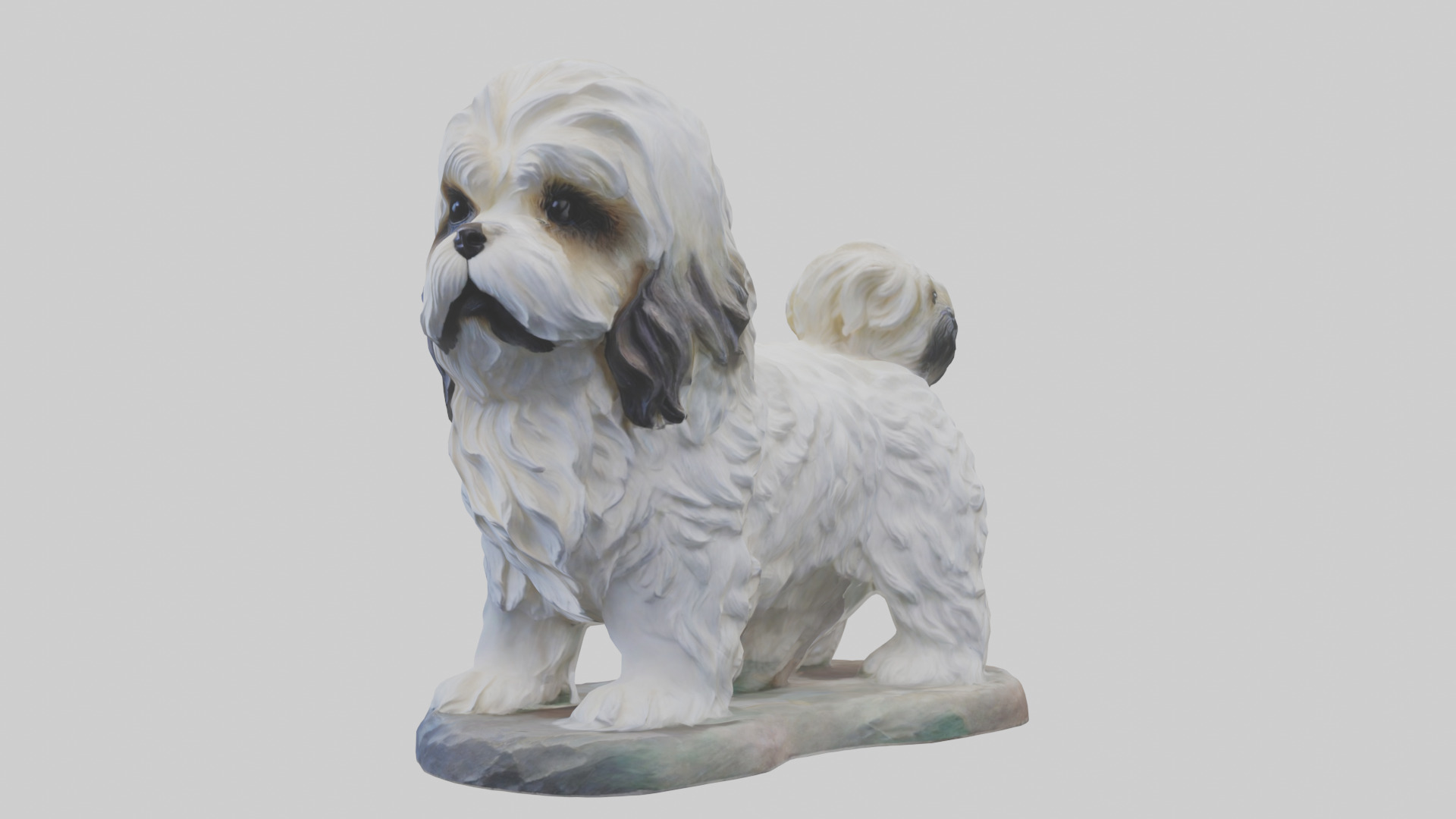 Lhasa Apso statue model Low-poly 3D model_8