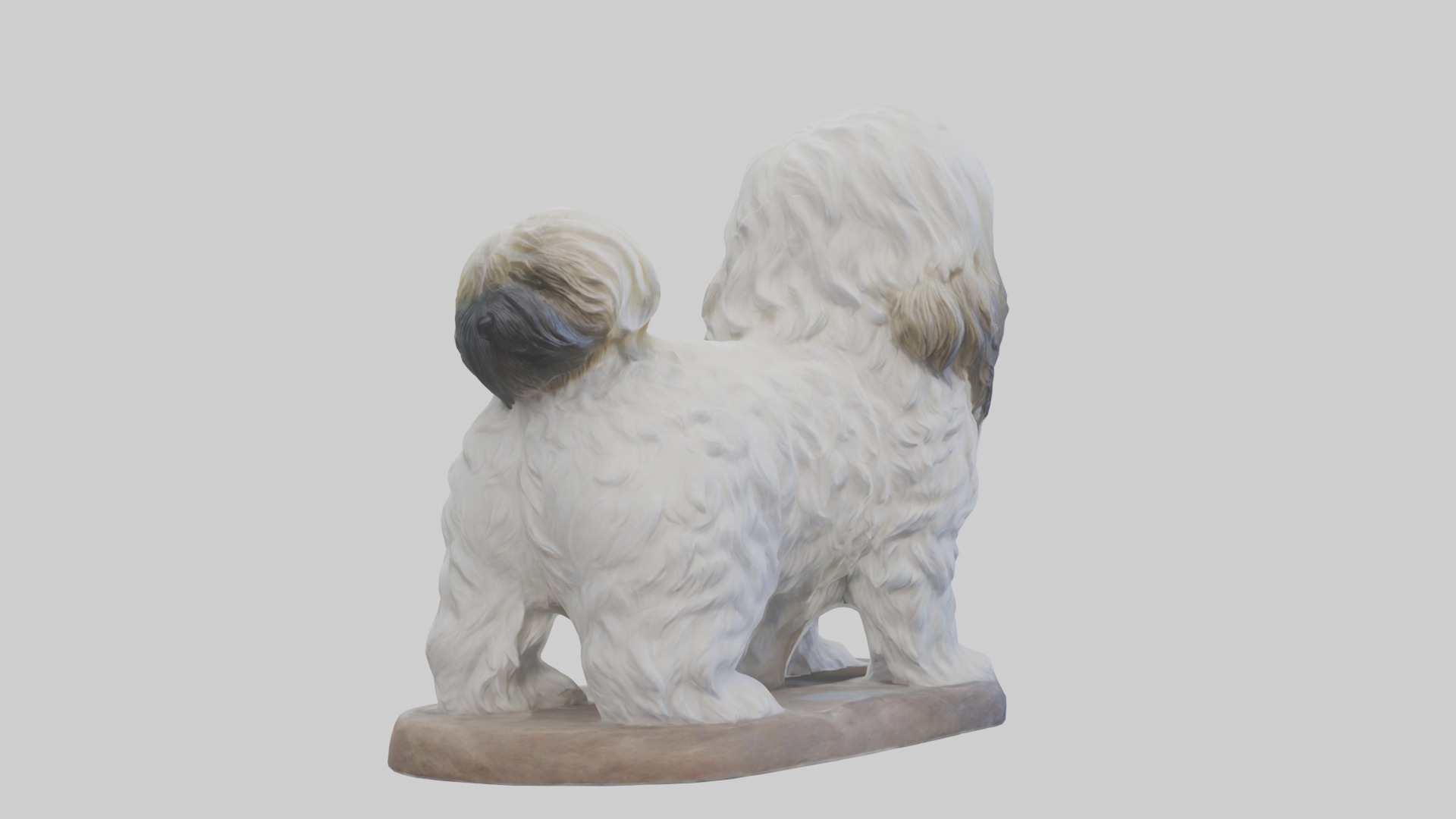 Lhasa Apso statue model Low-poly 3D model_2