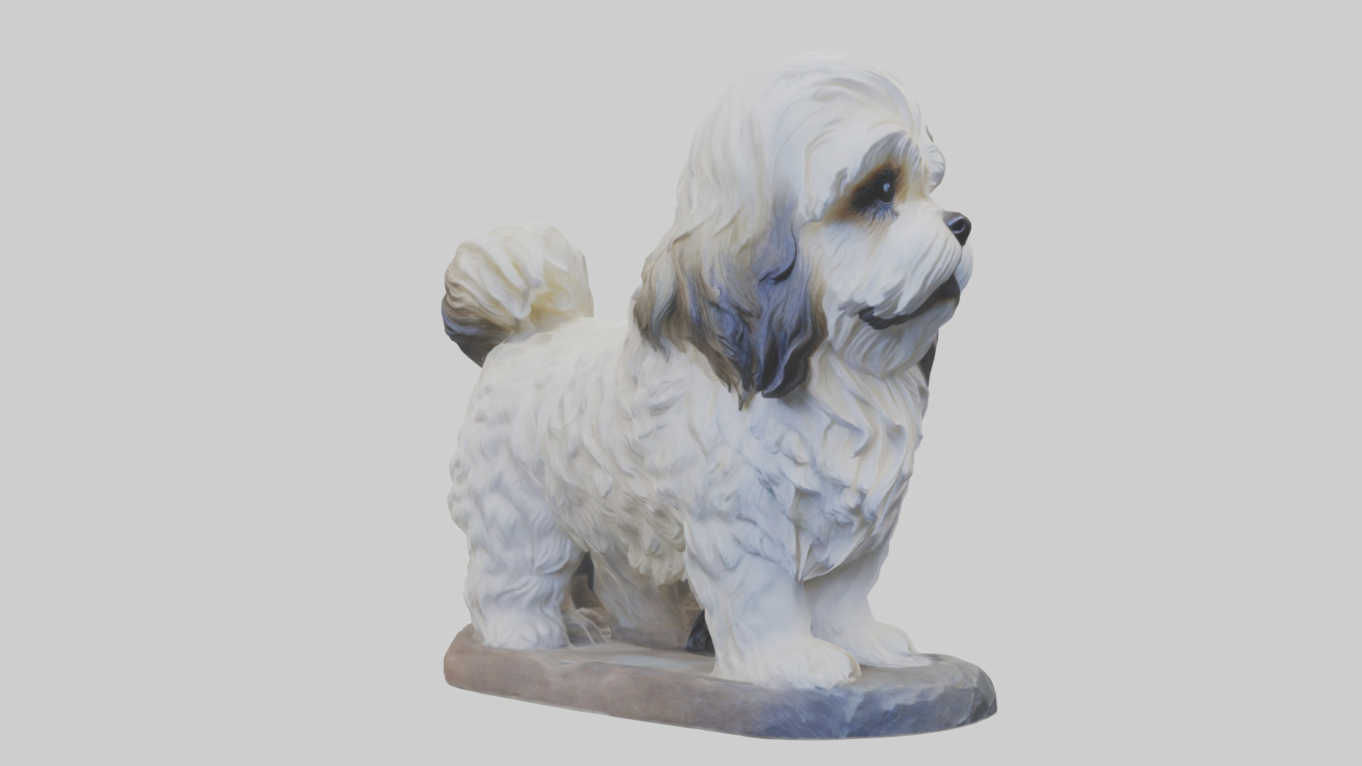 Lhasa Apso statue model Low-poly 3D model_7