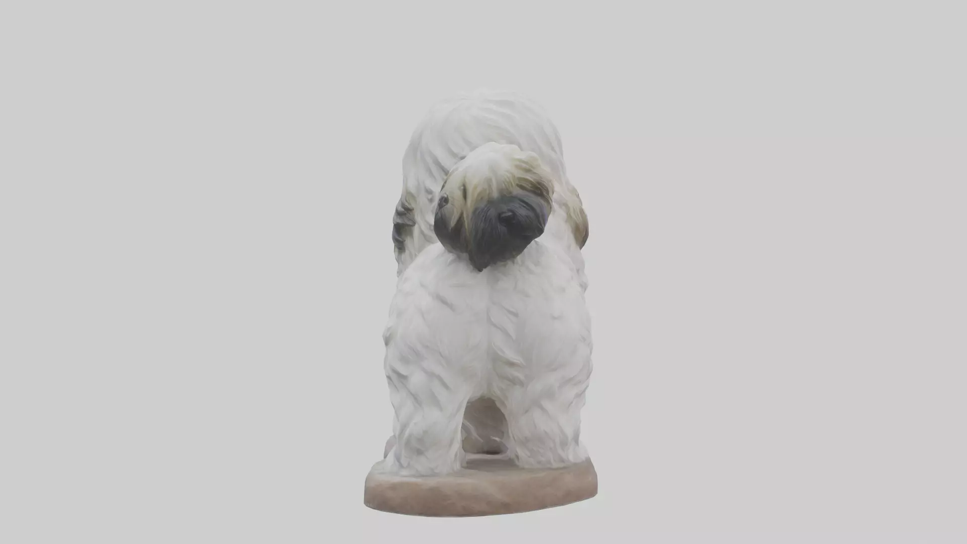 Lhasa Apso statue model Low-poly 3D model_0