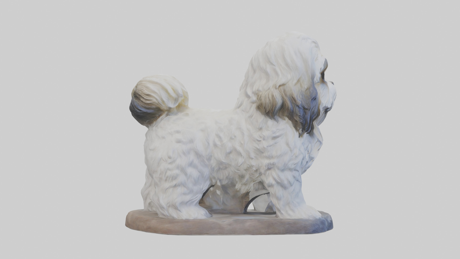 Lhasa Apso statue model Low-poly 3D model_13