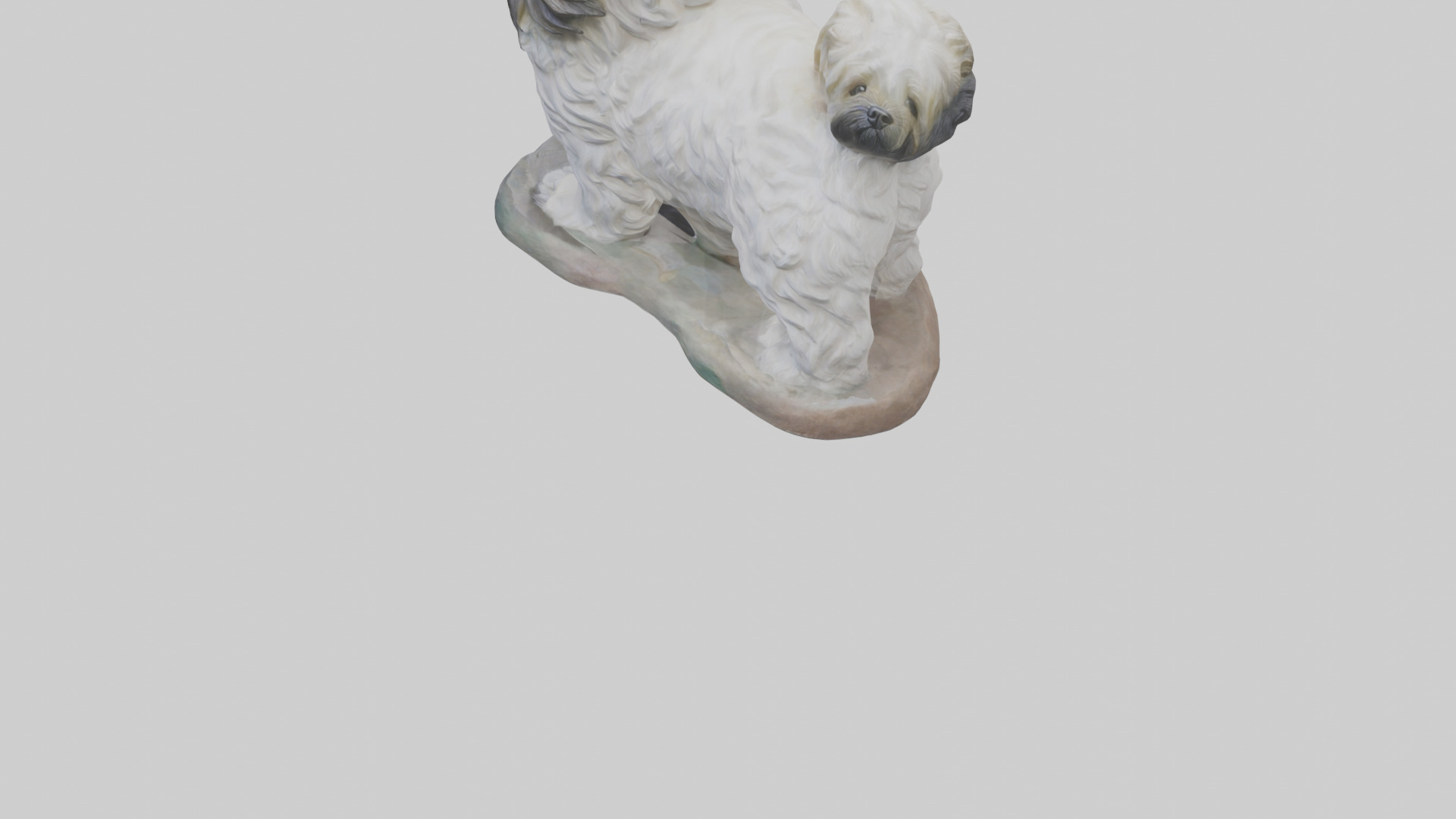 Lhasa Apso statue model Low-poly 3D model_3