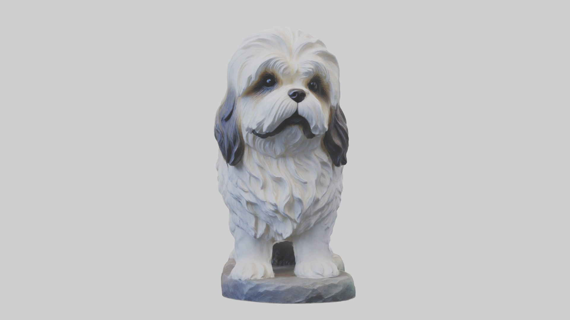Lhasa Apso statue model Low-poly 3D model_9
