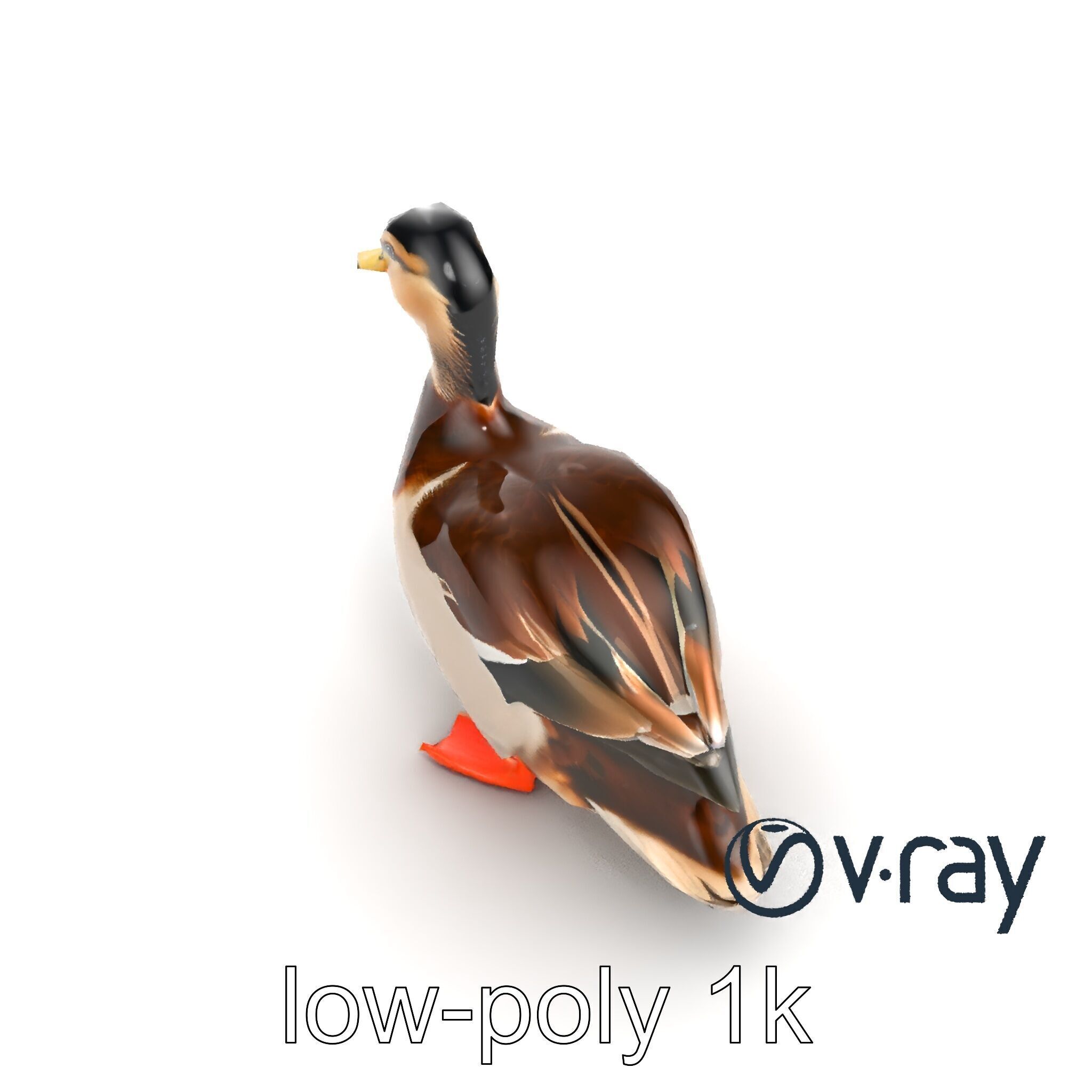 Mallard Duck Wildlife Sculpture model pack Low-poly 3D model_21