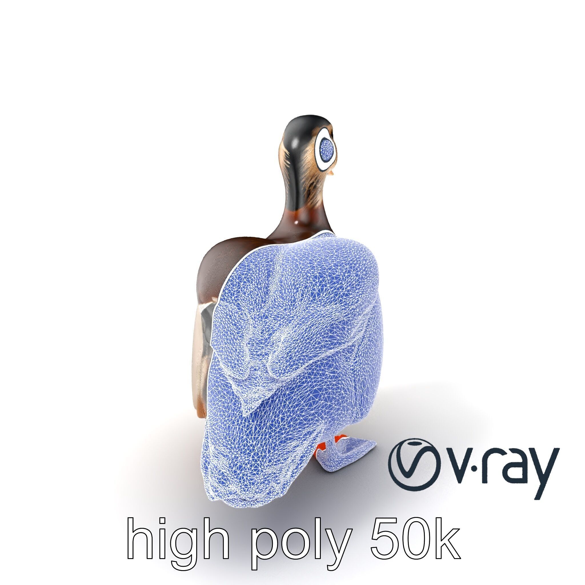 Mallard Duck Wildlife Sculpture model pack Low-poly 3D model_29