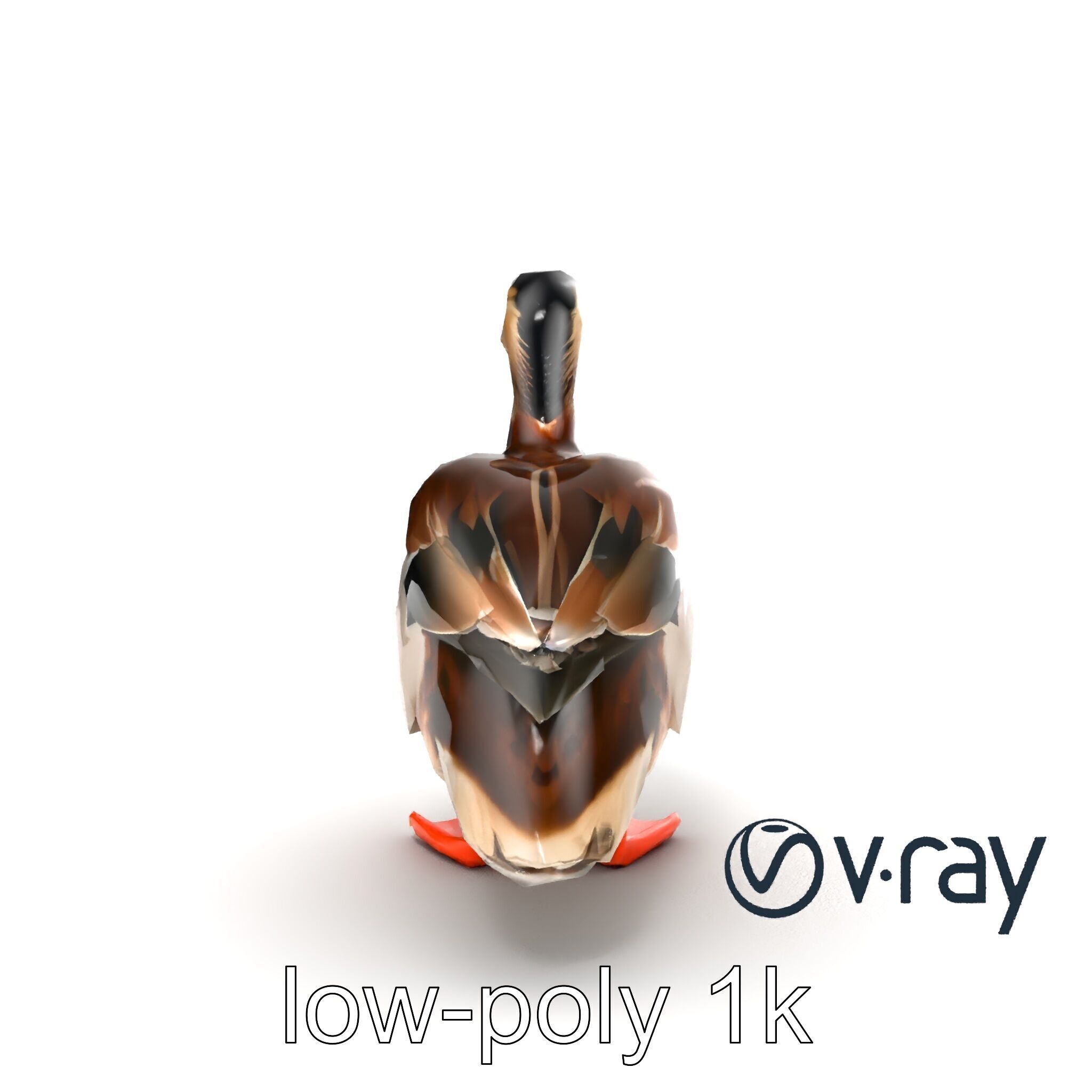 Mallard Duck Wildlife Sculpture model pack Low-poly 3D model_18