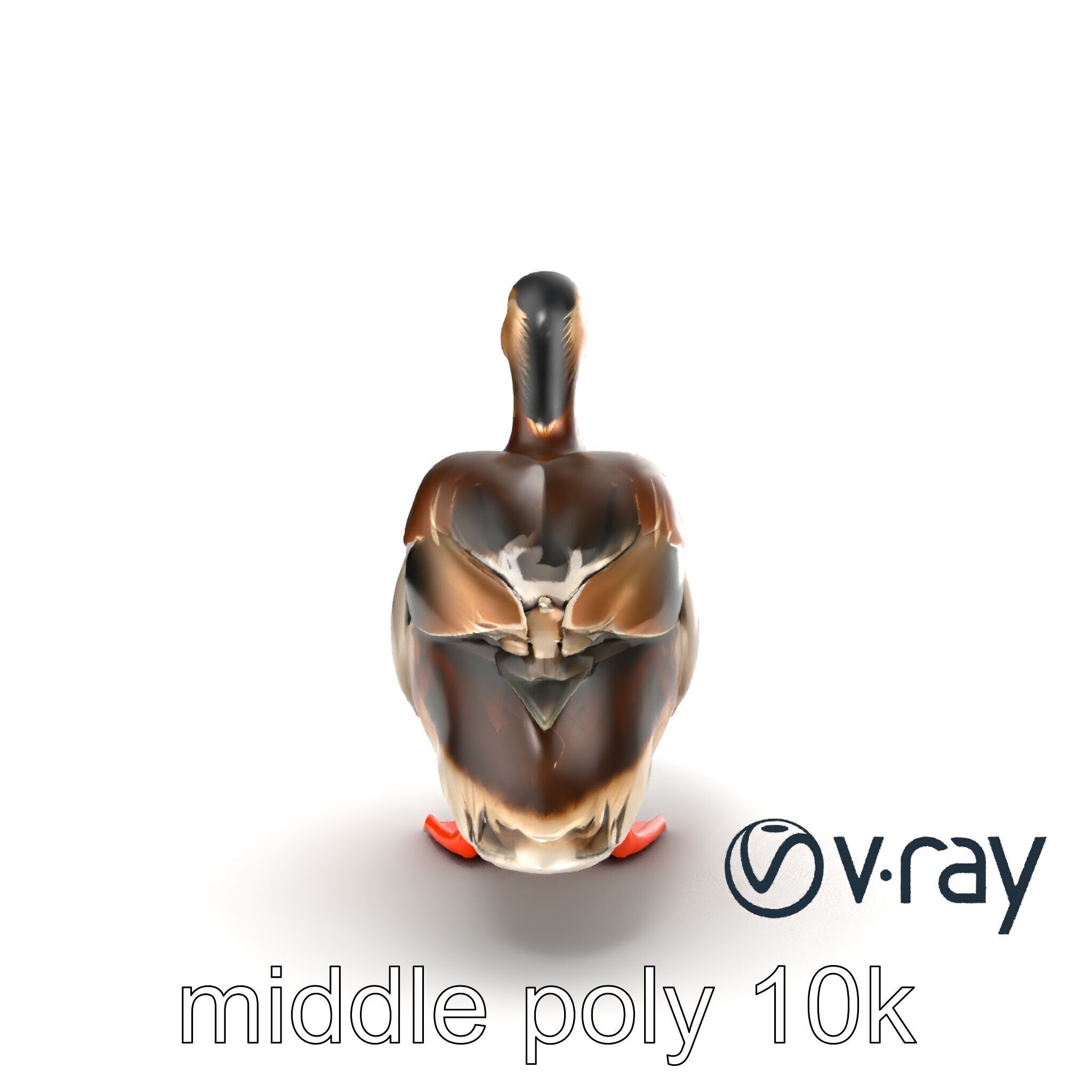 Mallard Duck Wildlife Sculpture model pack Low-poly 3D model_14