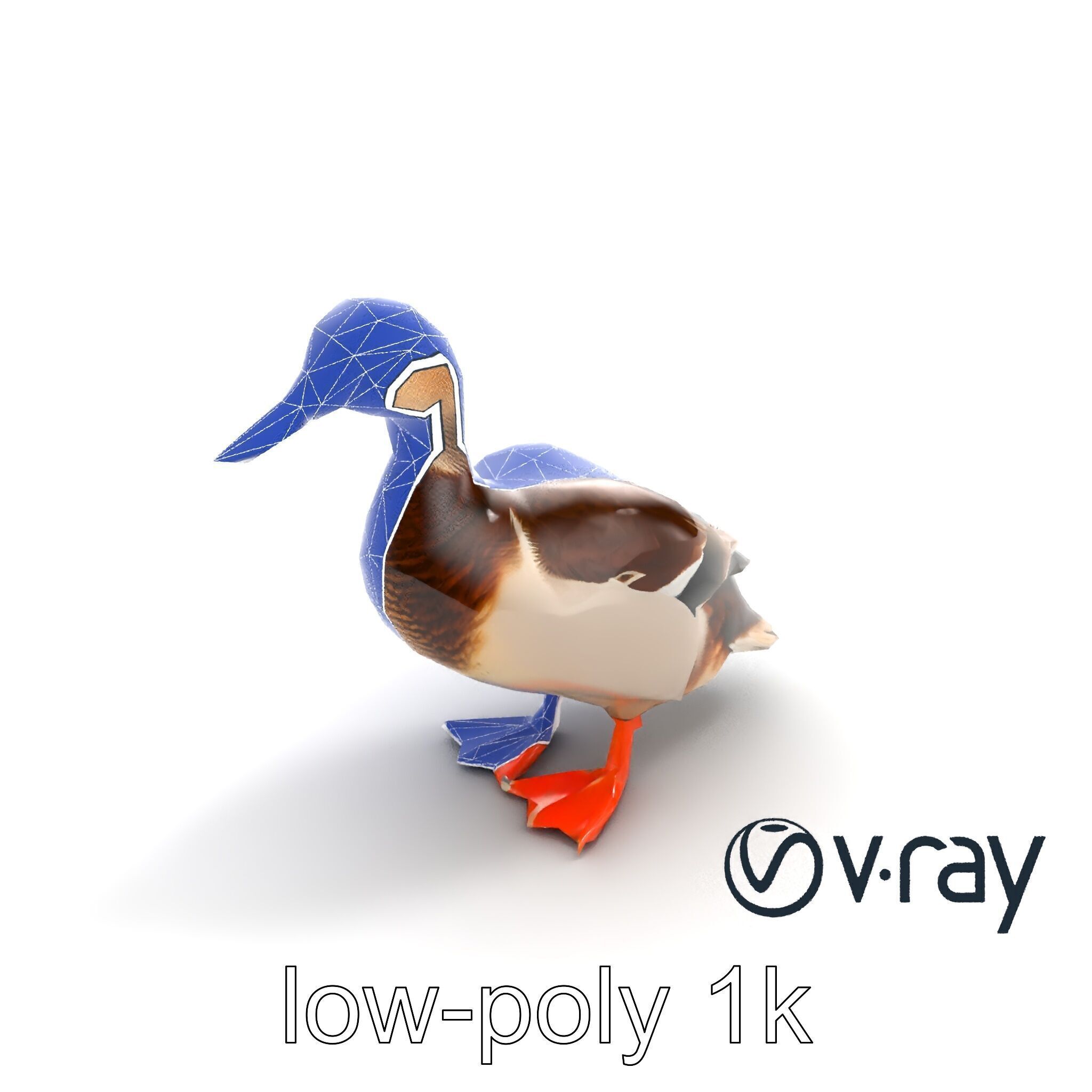 Mallard Duck Wildlife Sculpture model pack Low-poly 3D model_24