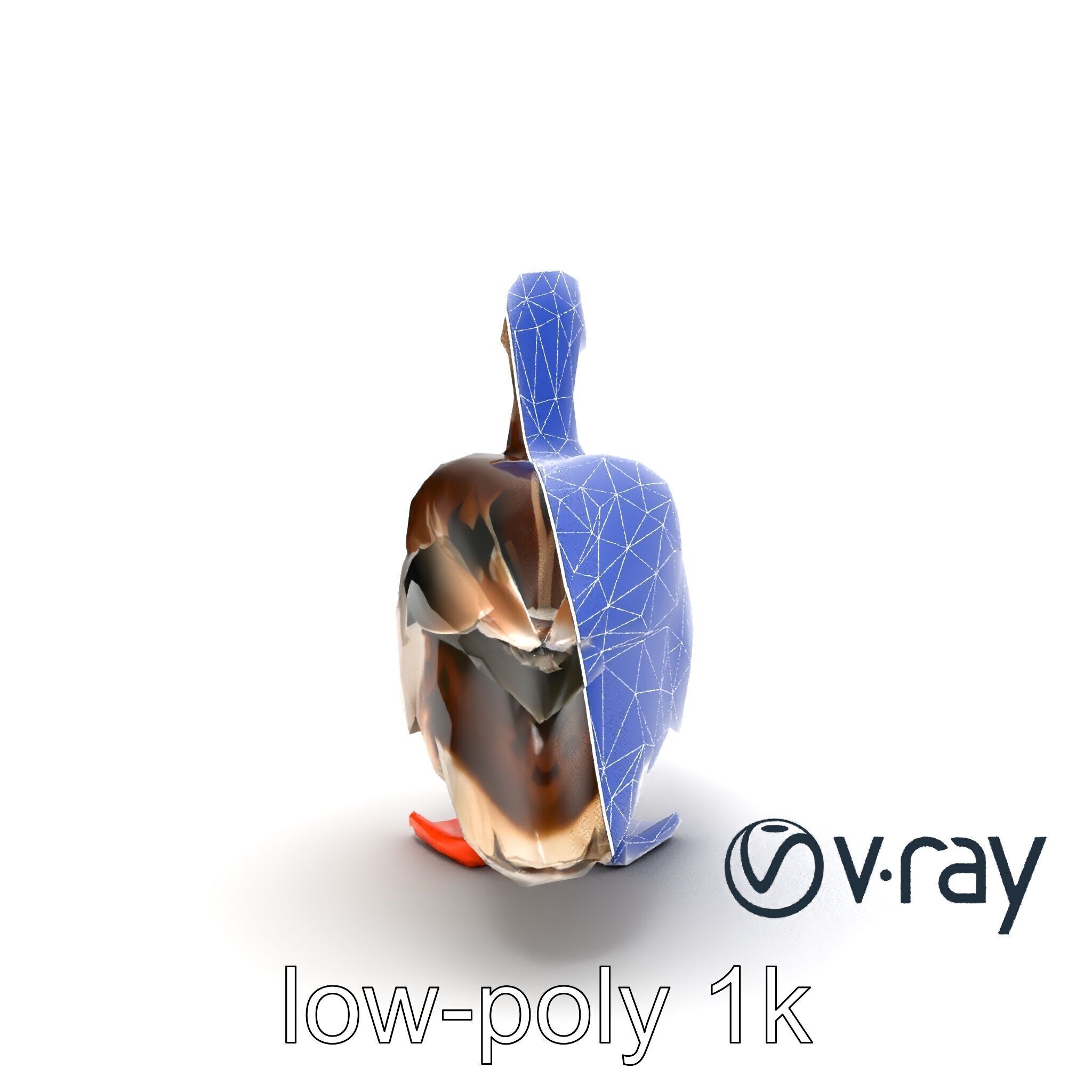 Mallard Duck Wildlife Sculpture model pack Low-poly 3D model_22