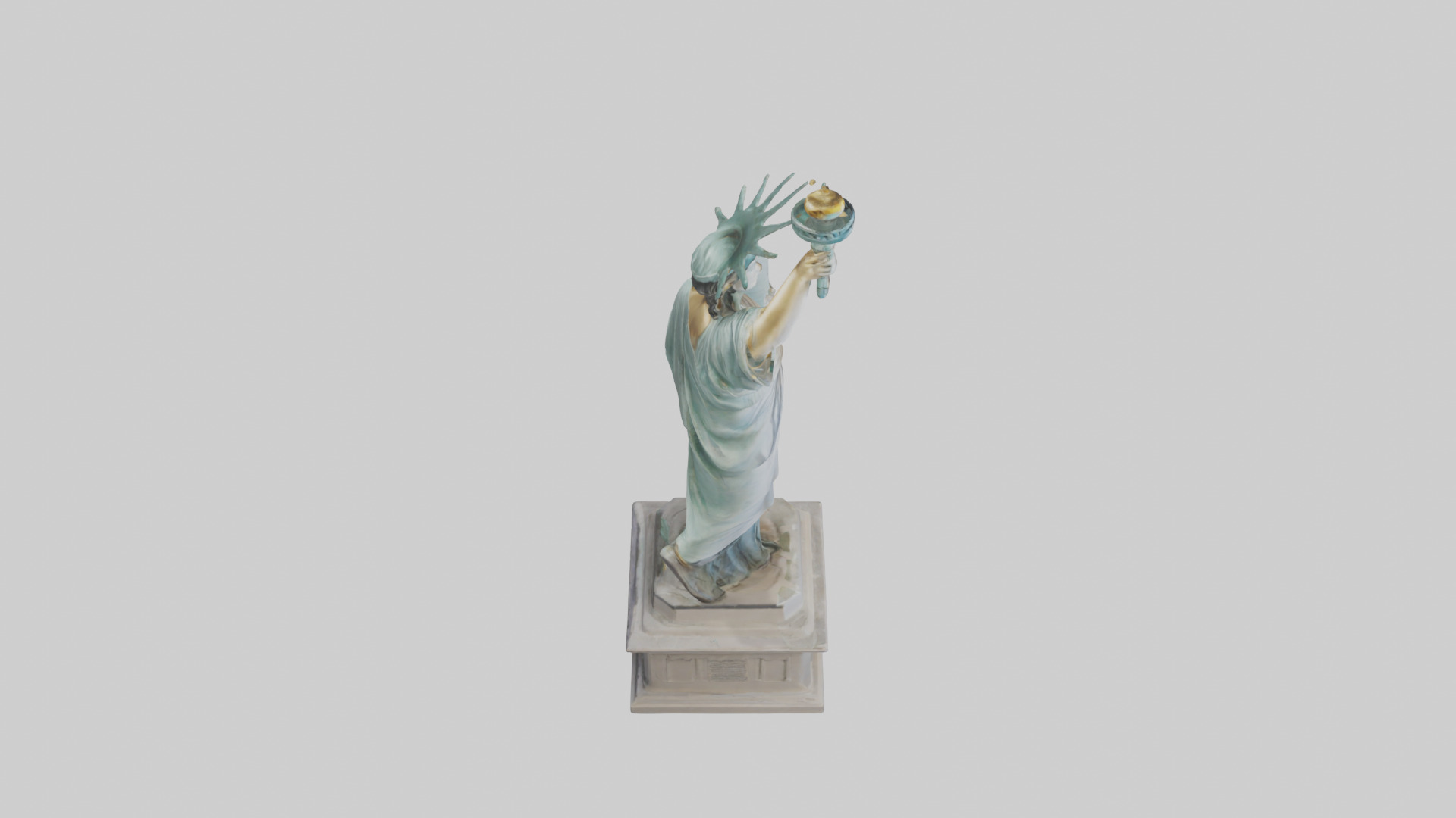 Liberty Restored statue model Low-poly 3D model_18